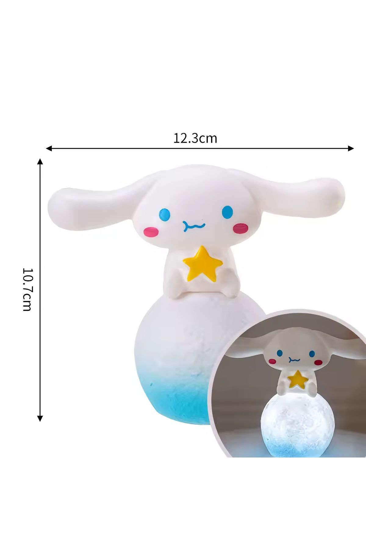 Sanrio Kuromi Cinnamoroll LED Oyuncak Karakter Gece Lambası Çocuk Odası Süsü Doğum Günü Hediyesi