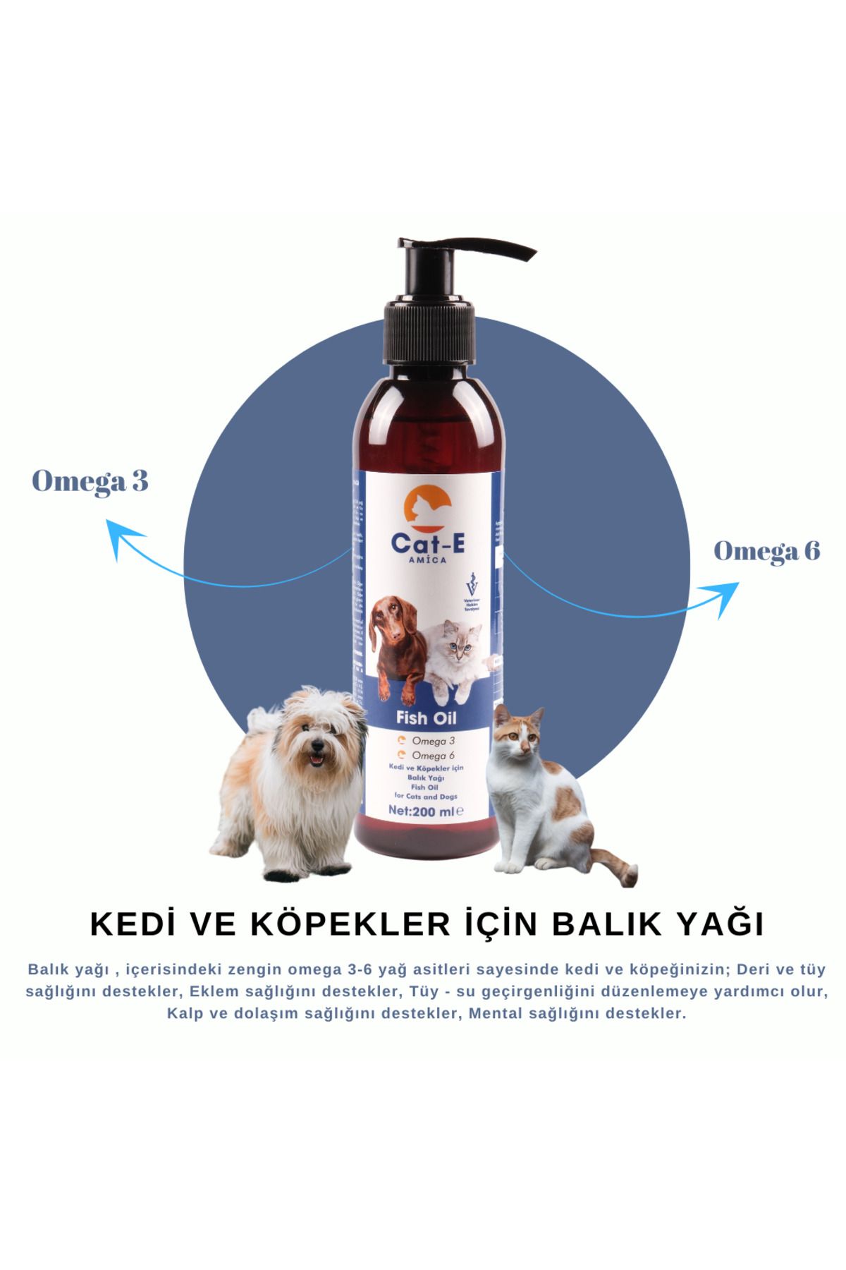 BALIK YAĞI (FİSH OİL) KEDİ VE KÖPEKLER İÇİN 2Lİ SET