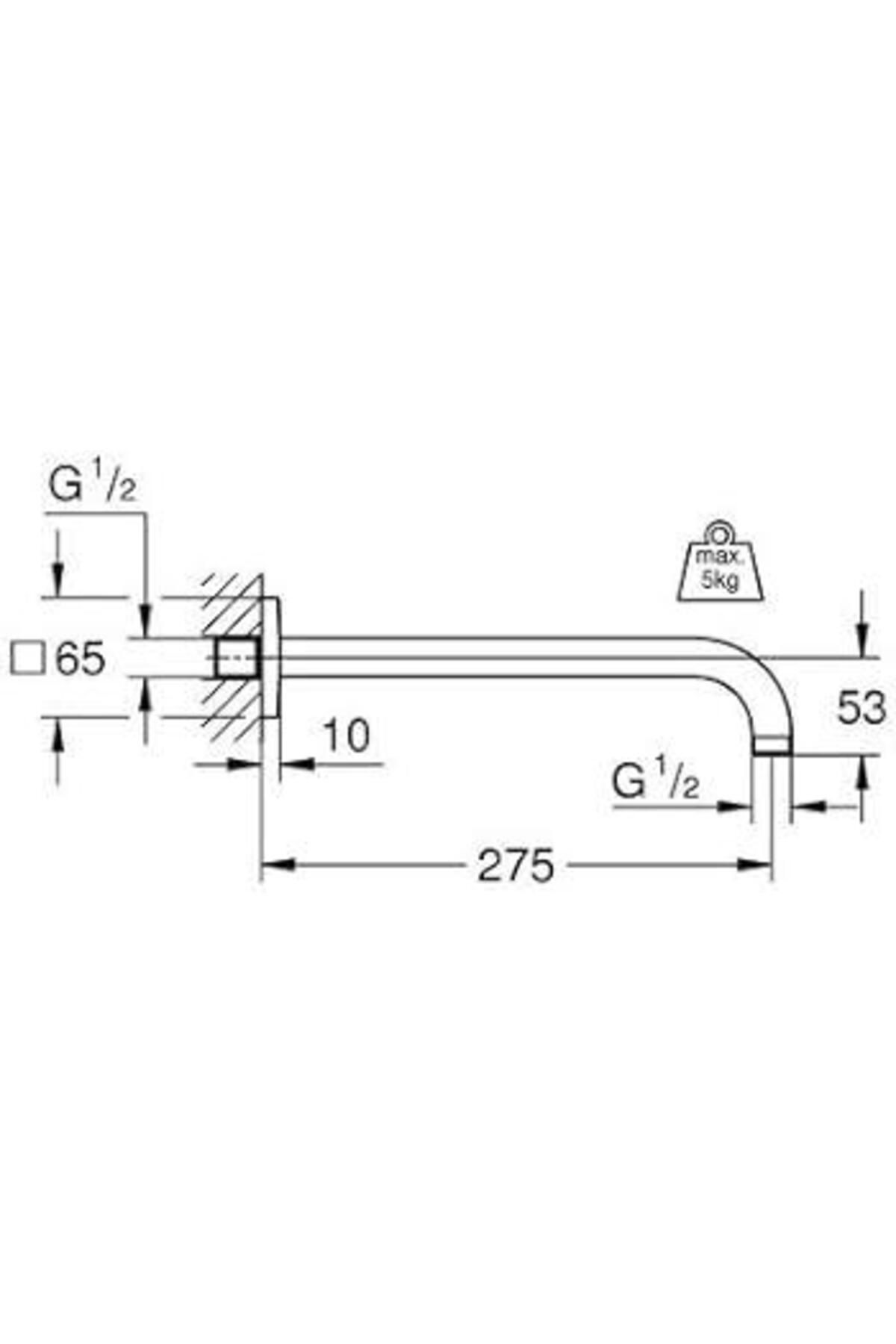 Rainshower® Modern Tepe Duşu Dirseği 275 Mm - 27488000