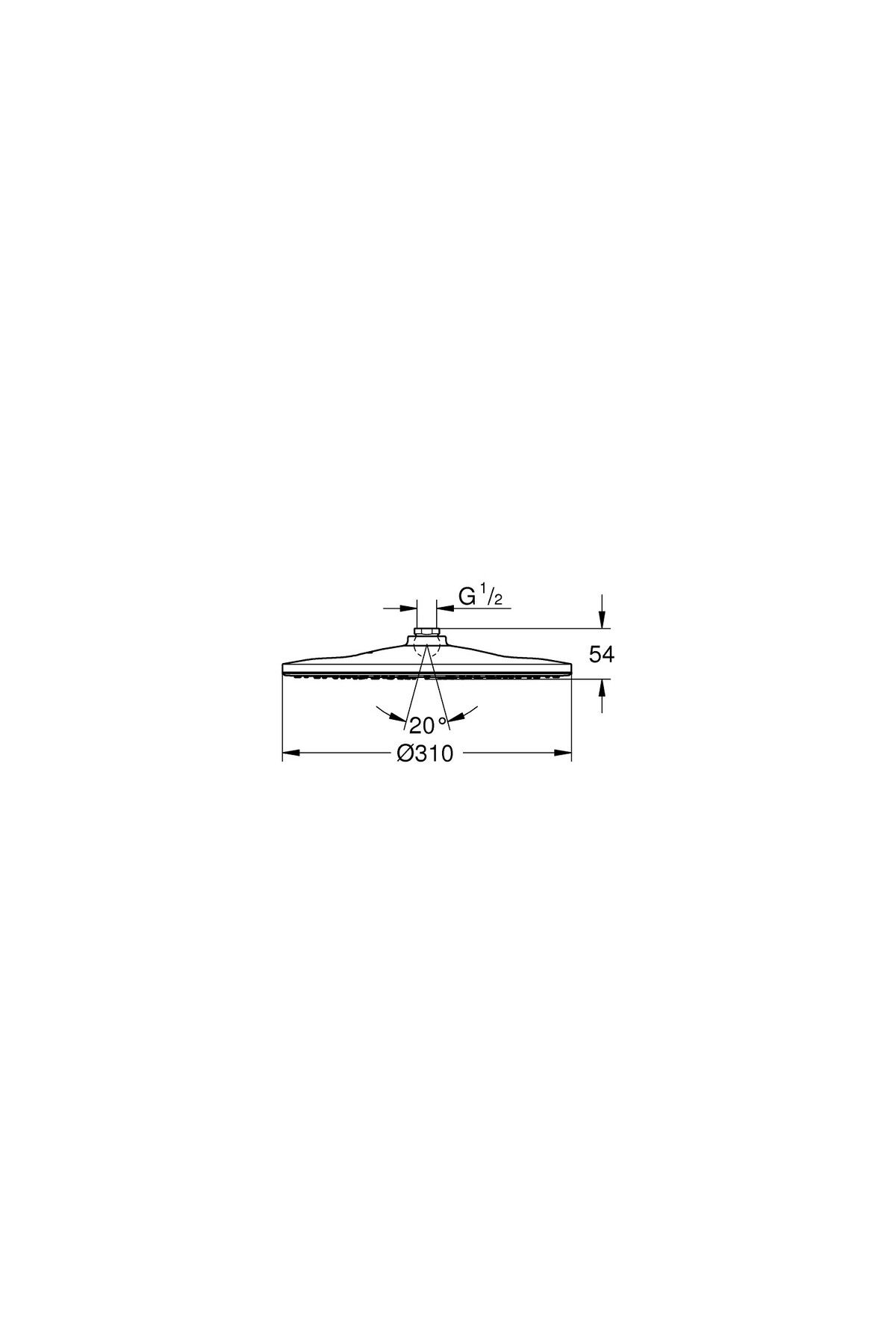 Rainshower 310 Mono Tepeduşu, Yuvarlak 26561000