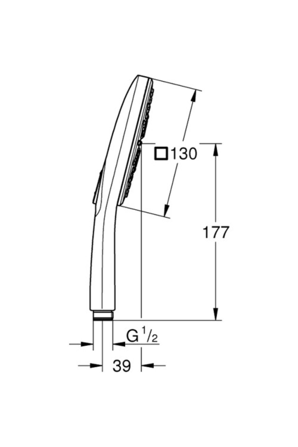 Rainshower Smartactive 130 Cube El Duşu 3 Akışlı - 26582dl0