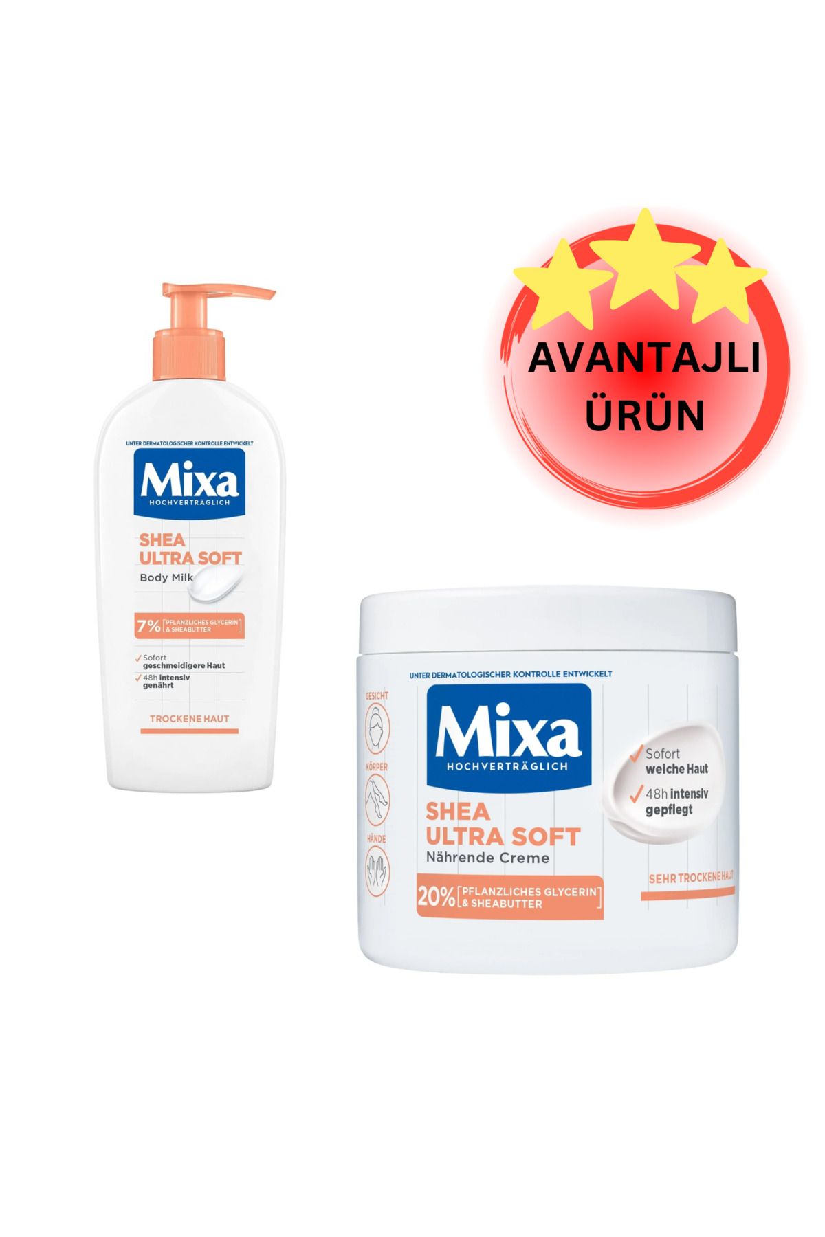 MİXA Shea Ultra Soft Krem veSüt - Yoğun Nemle...