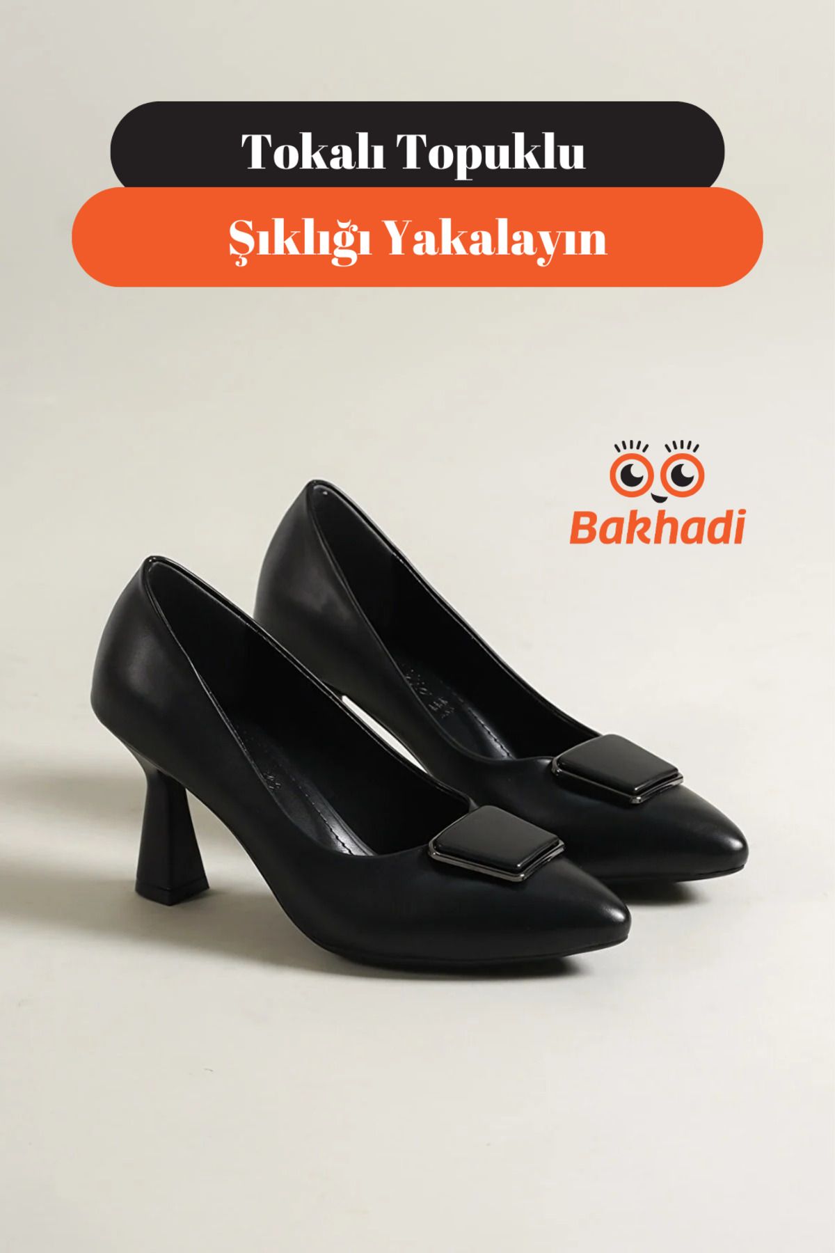 munora butik Toka DetaylıSiyah Stiletto