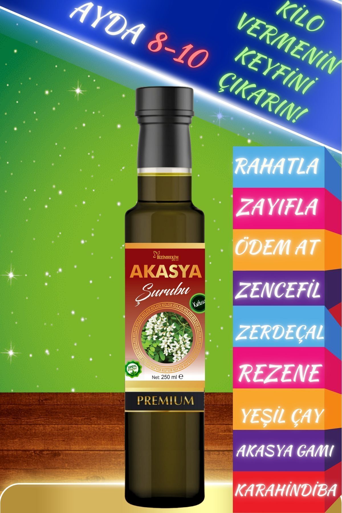 BİZİMHEKİM Acacia Akasya GamıŞurubu 250 ml Öd...