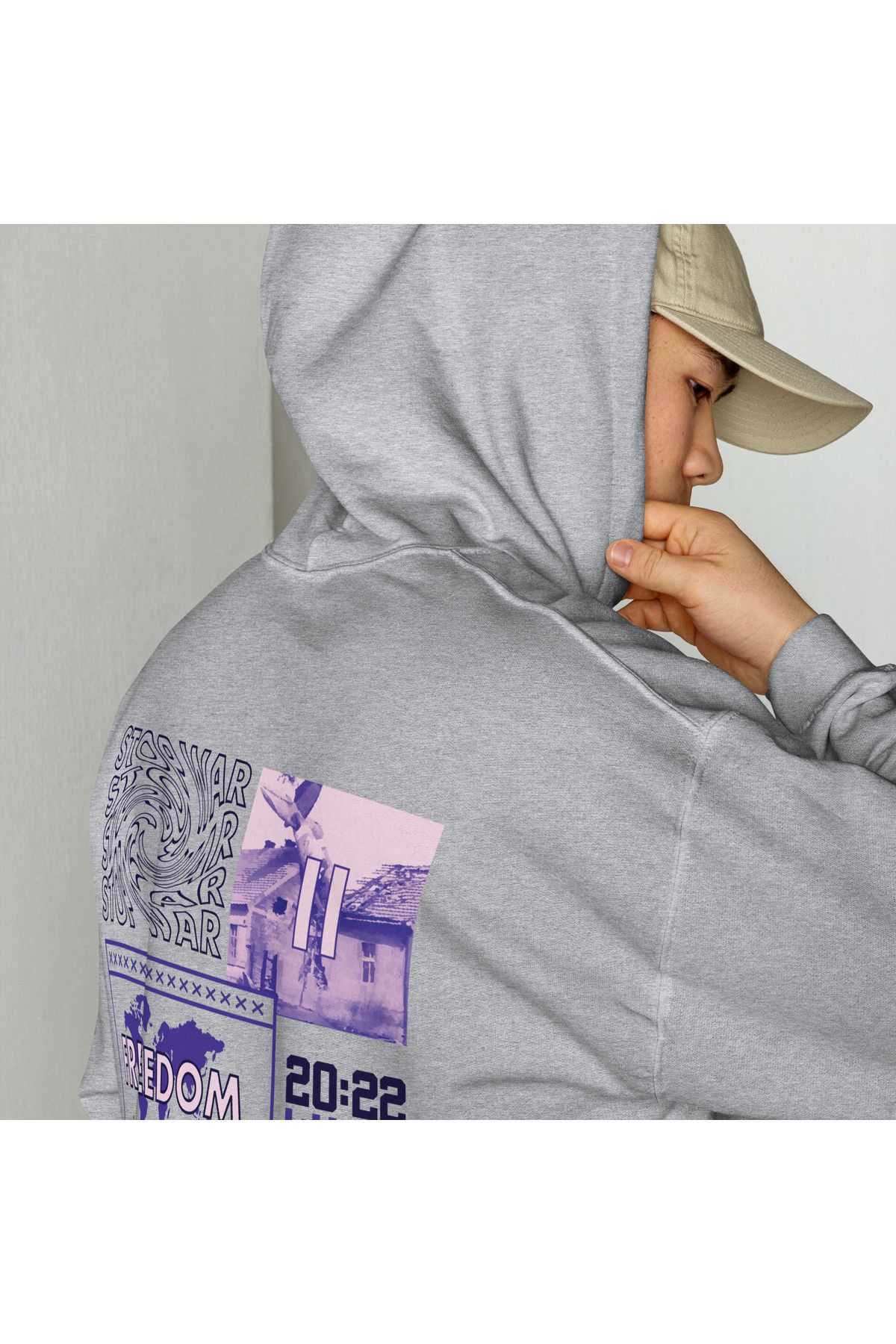 Moda Glo Unisex FredoomBaskılı Oversize Sweat...