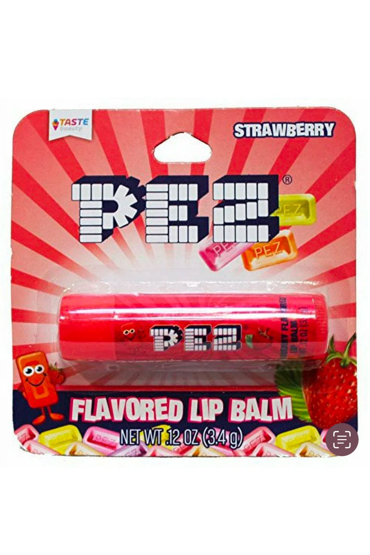 TASTE Beauty PEZ StrawberryFlavored Lip Balms...