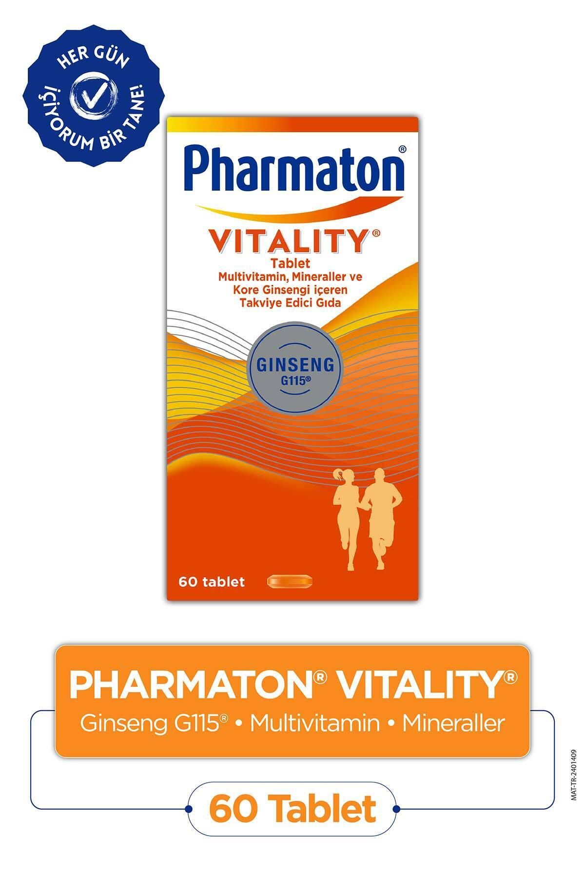 PharmatonVitality 60 Tablet- Ginseng G115, Mu...