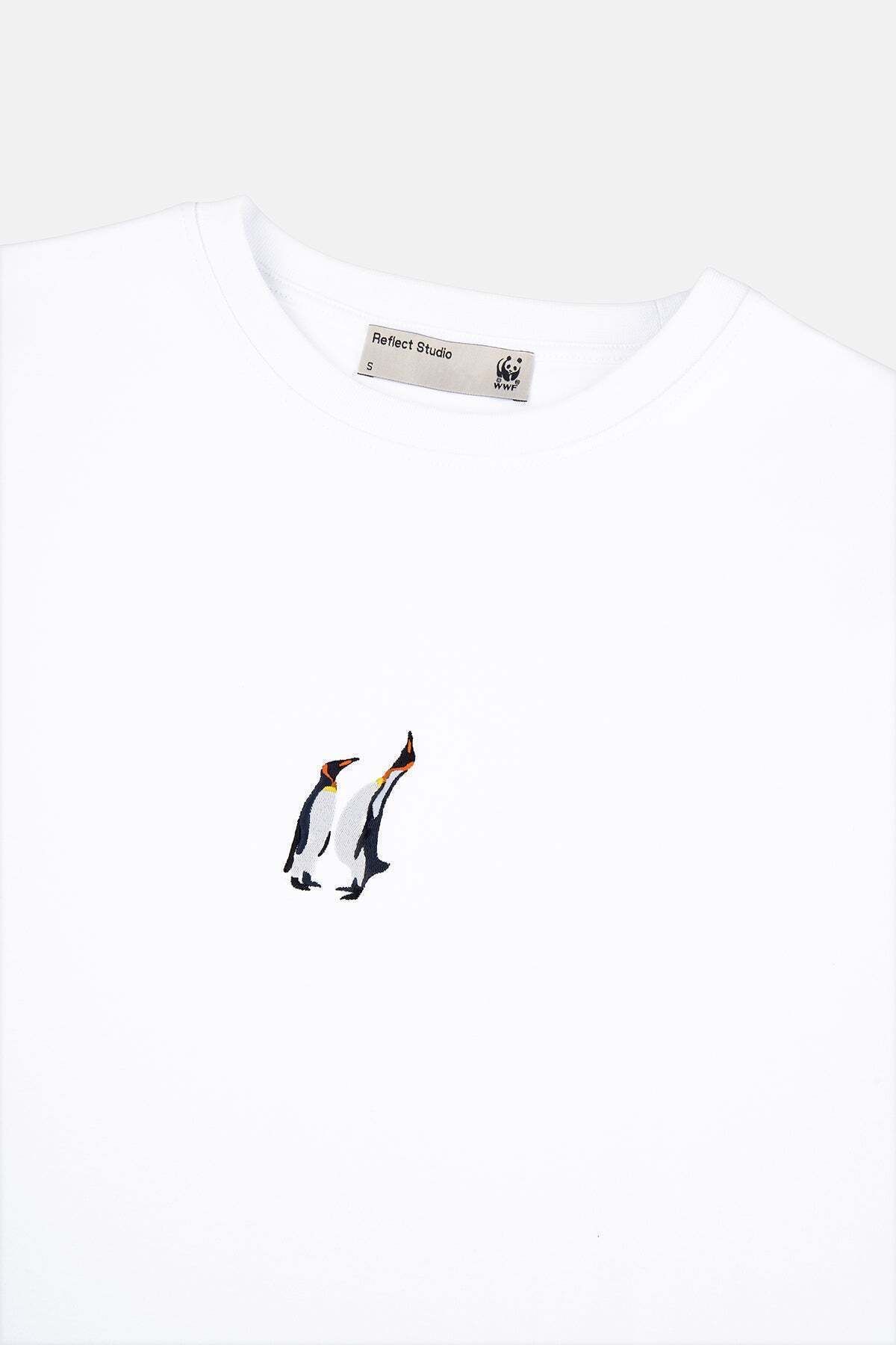 İmparator Penguen Premium T-shirt - Beyaz | Lisanslı & Organik