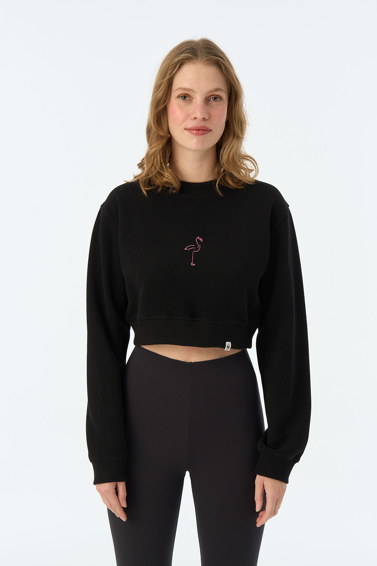 WWF Market Flamingo SupersoftCrop Sweatshirt...