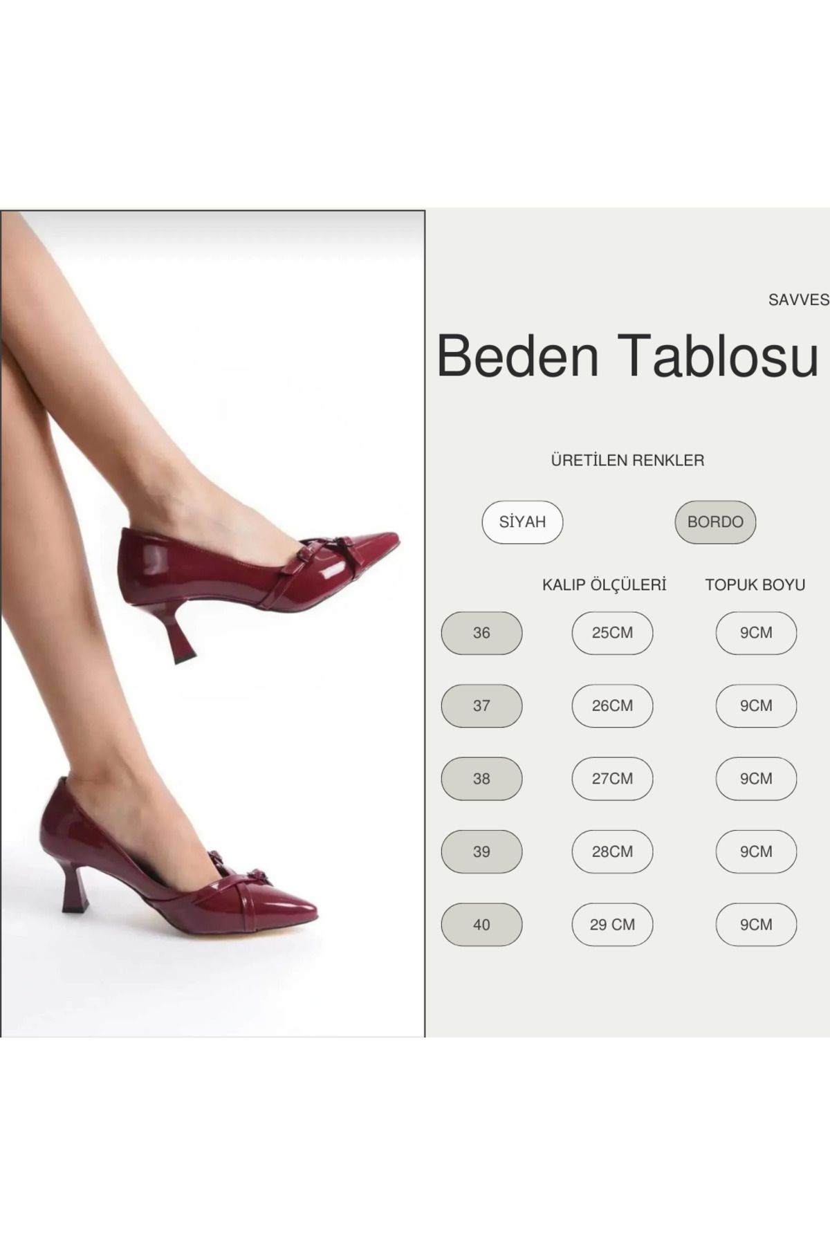 Kadın Bordo Rugan Çift Bantlı Toka Detaylı Arkası Kapalı Klasik Topuklu Ayakkabı