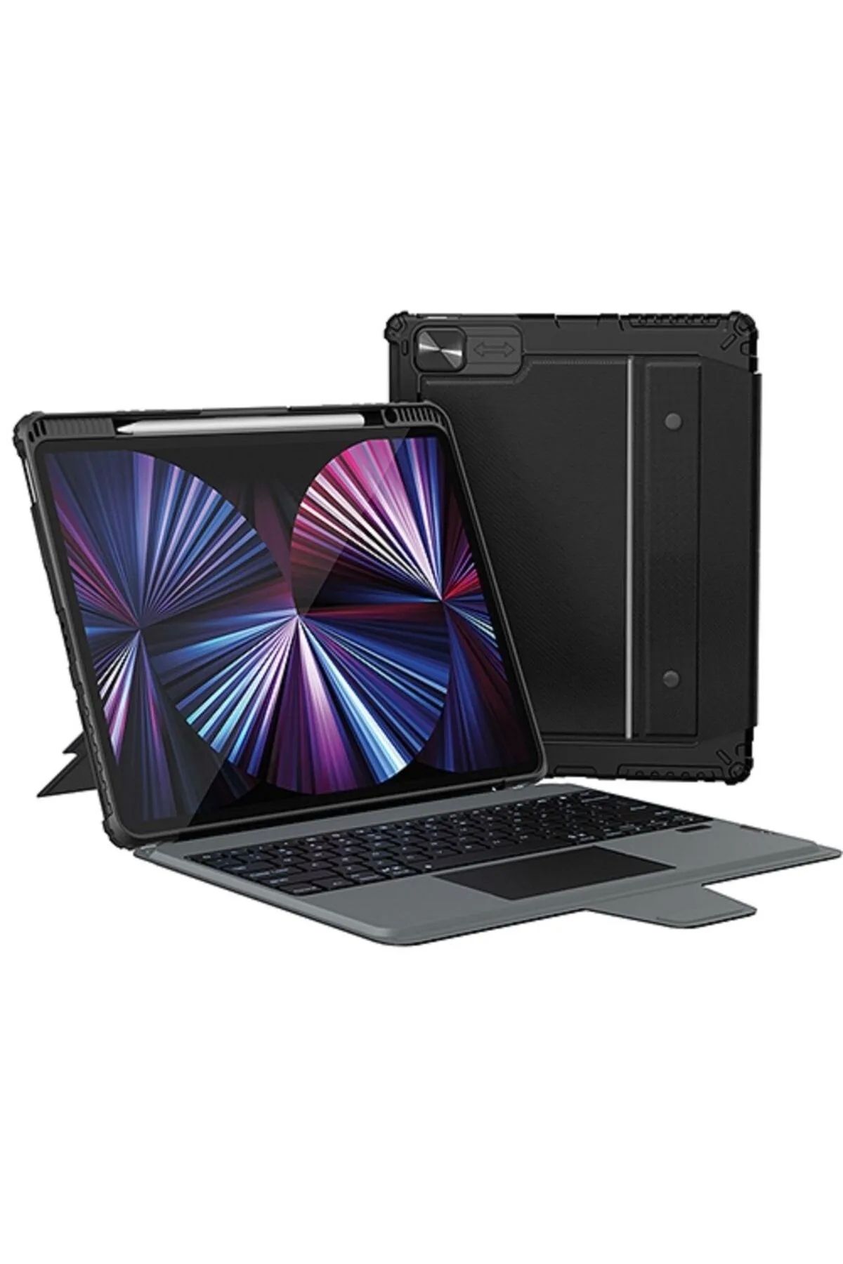 Nlk-0305 Bumper Combo Rgb Işıklı Klavyeli Ipad Kılıf 10.2 Inç 2019/2020/2021