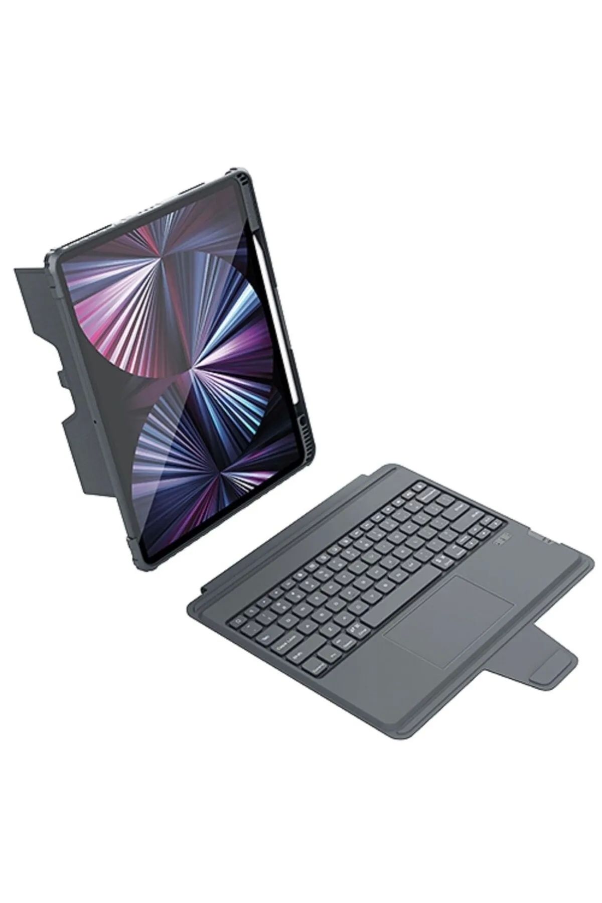 Nlk-0305 Bumper Combo Rgb Işıklı Klavyeli Ipad Kılıf 10.2 Inç 2019/2020/2021