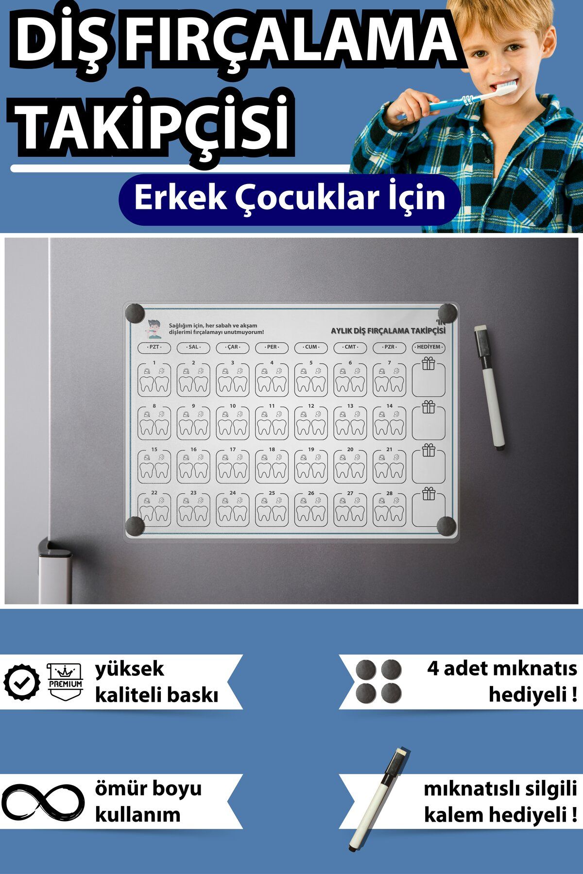 caps Erkek Çocuklar İçin DişFırçalama Takipçi...