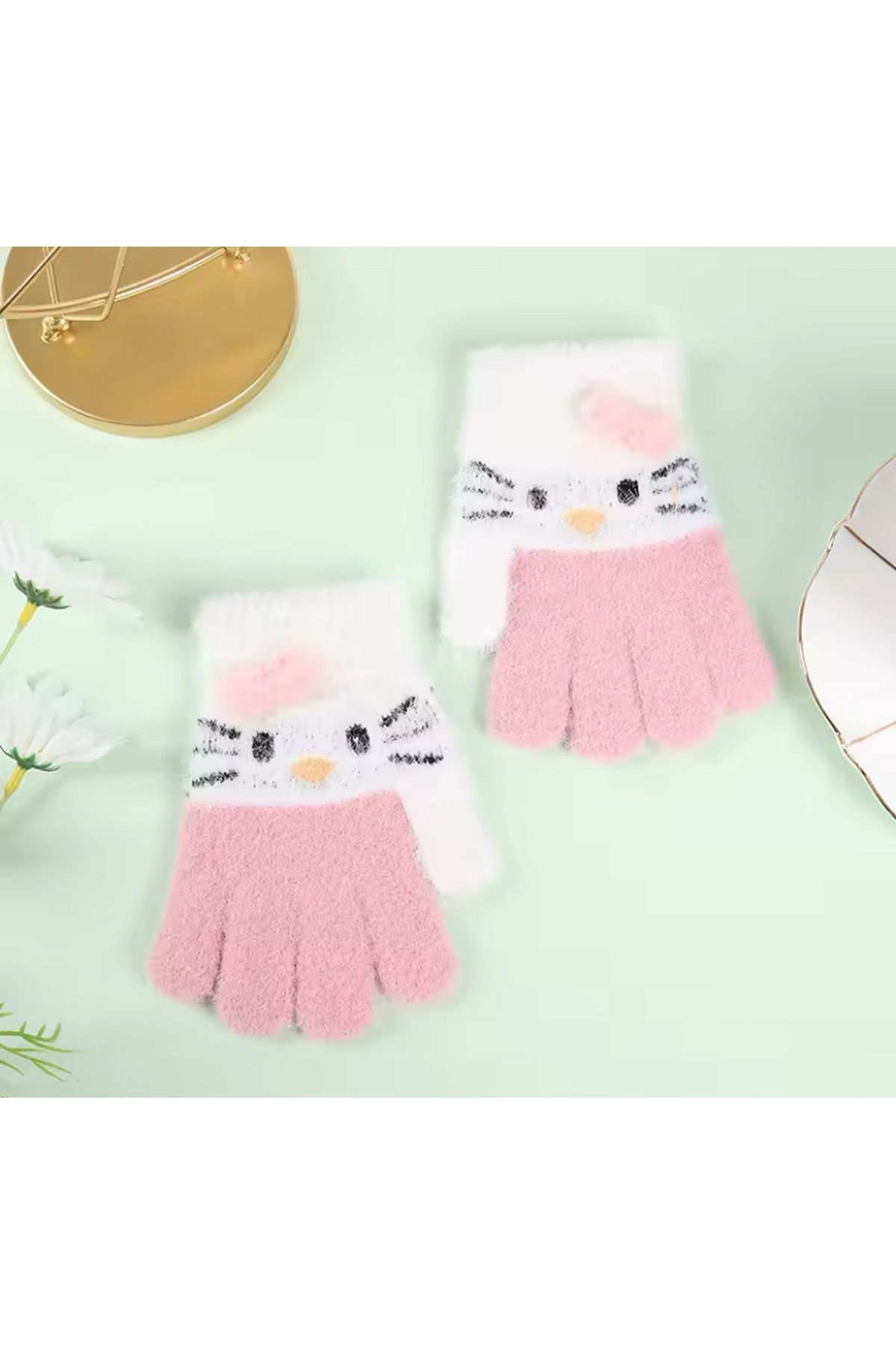 Yumusacik Yun Orgu Eldiven Hello Kitty 3-8 Yas Sanrio Karakterleri