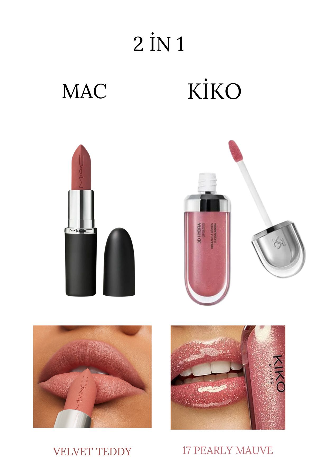 KIKO 3d Hydra Lipgloss 17Pearly Mauve and M·A...