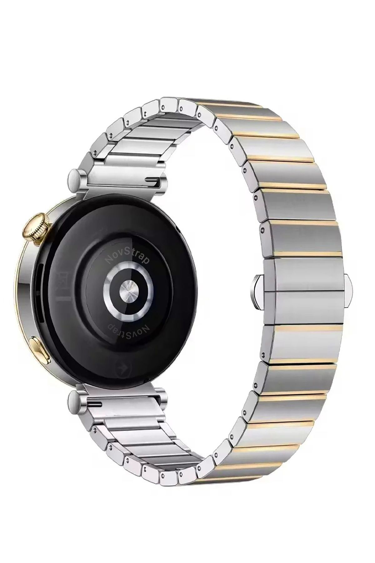 Huawei Watch GT4 41mm GT5 41mm GT5 Pro 42mm ile Uyumlu Kordon (18mm) One Click Çelik Metal