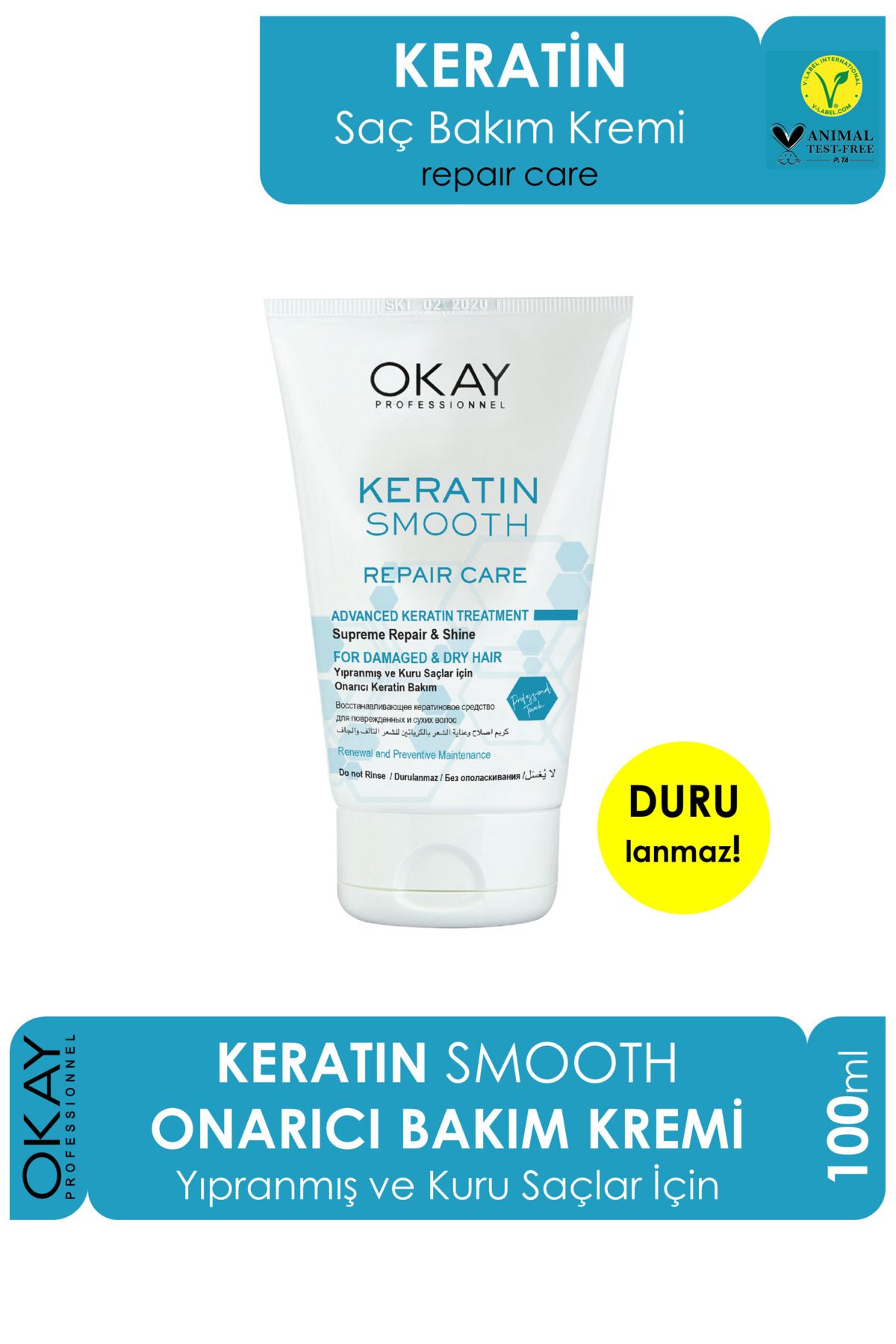 OkayKeratin Smooth OnarıcıDurulanmayan Bakım...