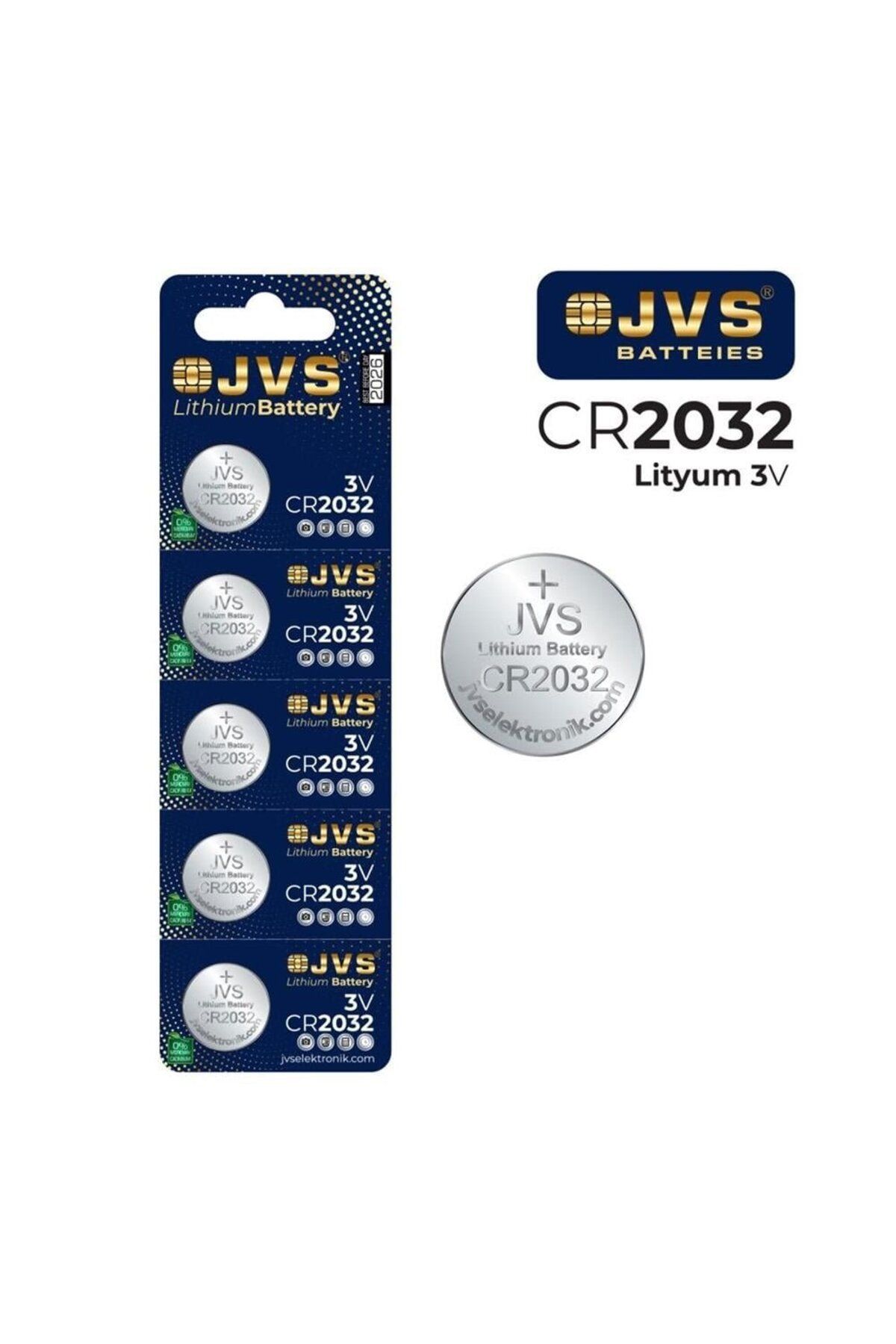 Jvs CR2032 Düğme Pil 5 ADET