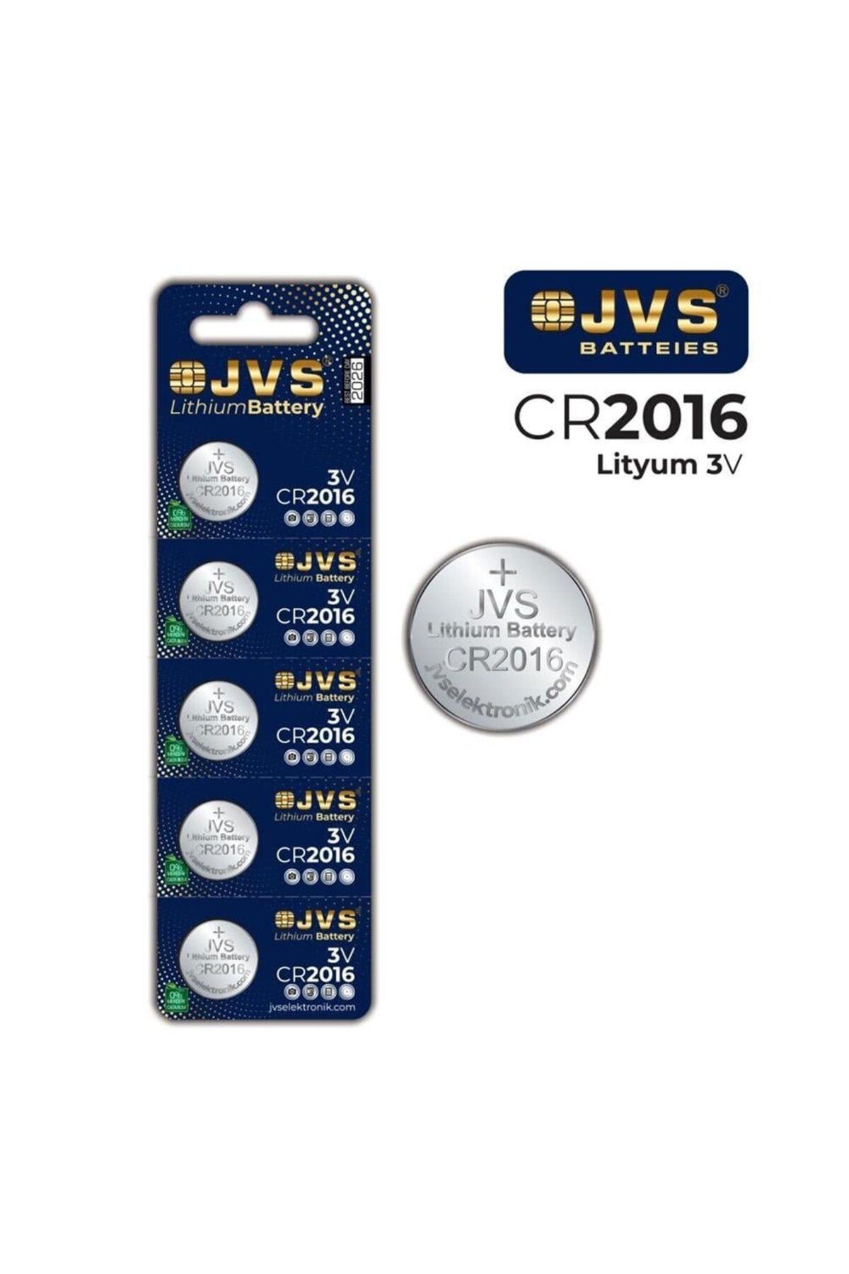 Jvs CR2016 Düğme Pil 5li