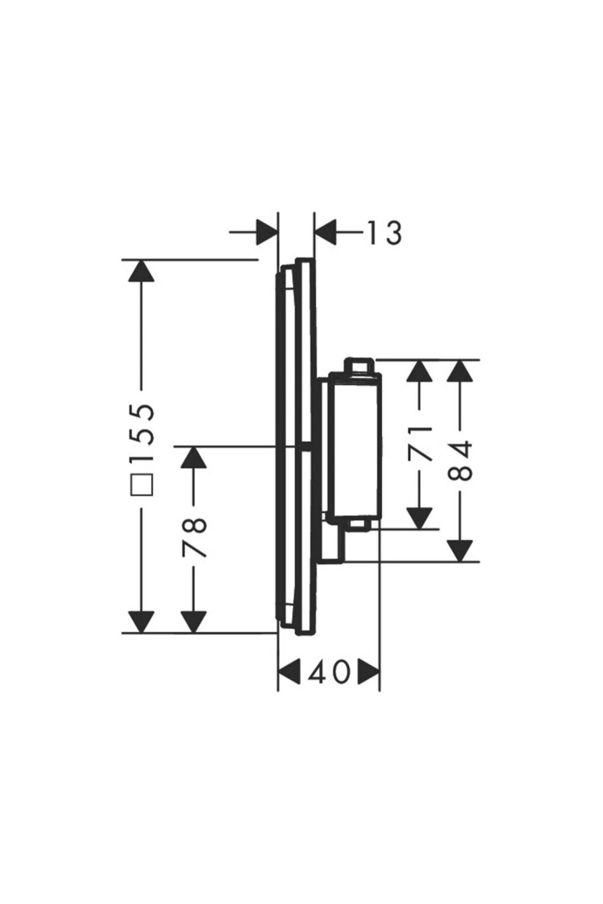 ShowerSelect Comfort Q Termostat Ankastre 2 Çıkış Satin Siyah 15583670