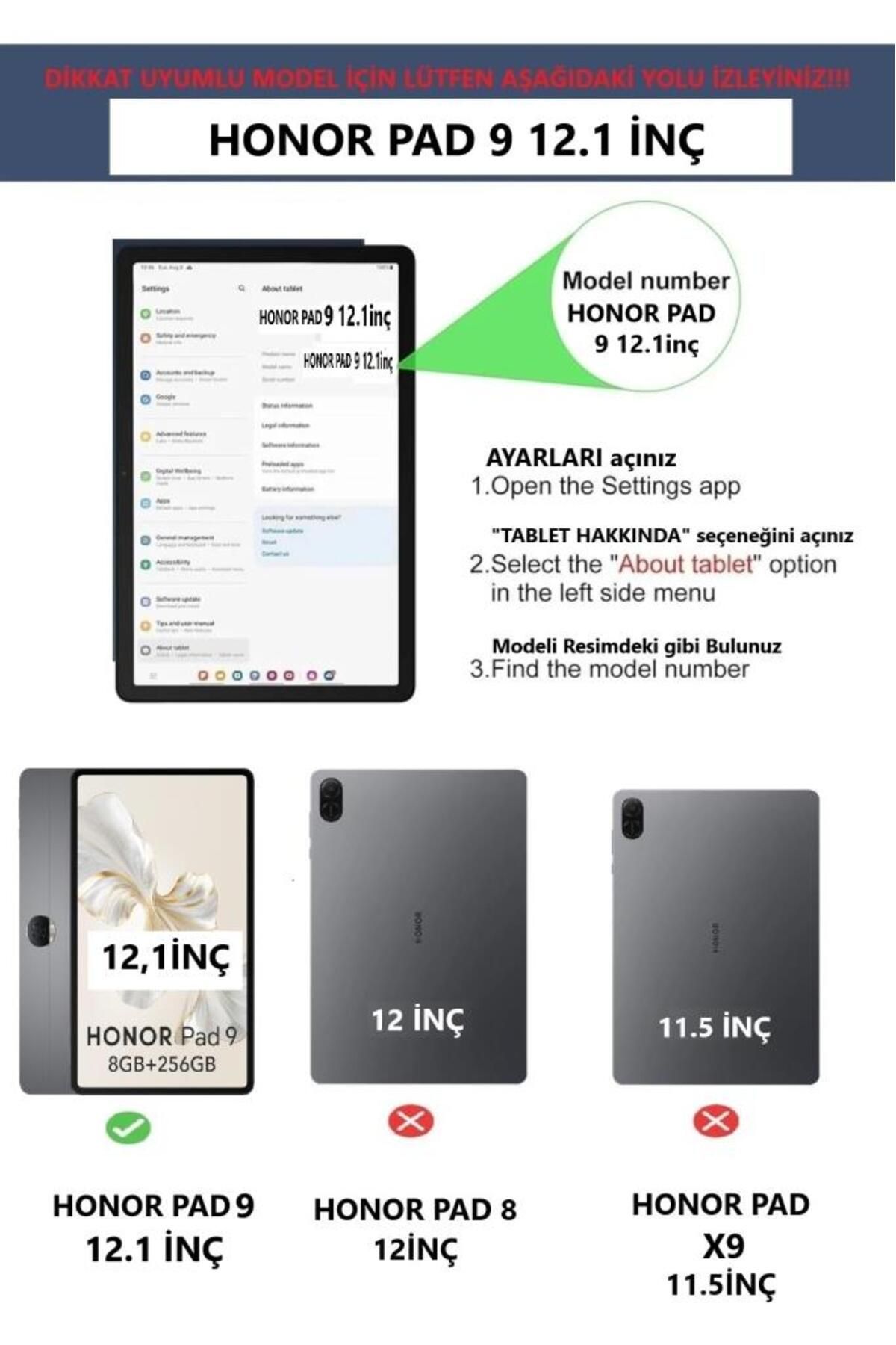 Honor Pad 9 12.1inç Kılıf Kalem Bölmeli Mars Case (Pad X9 Değildir)