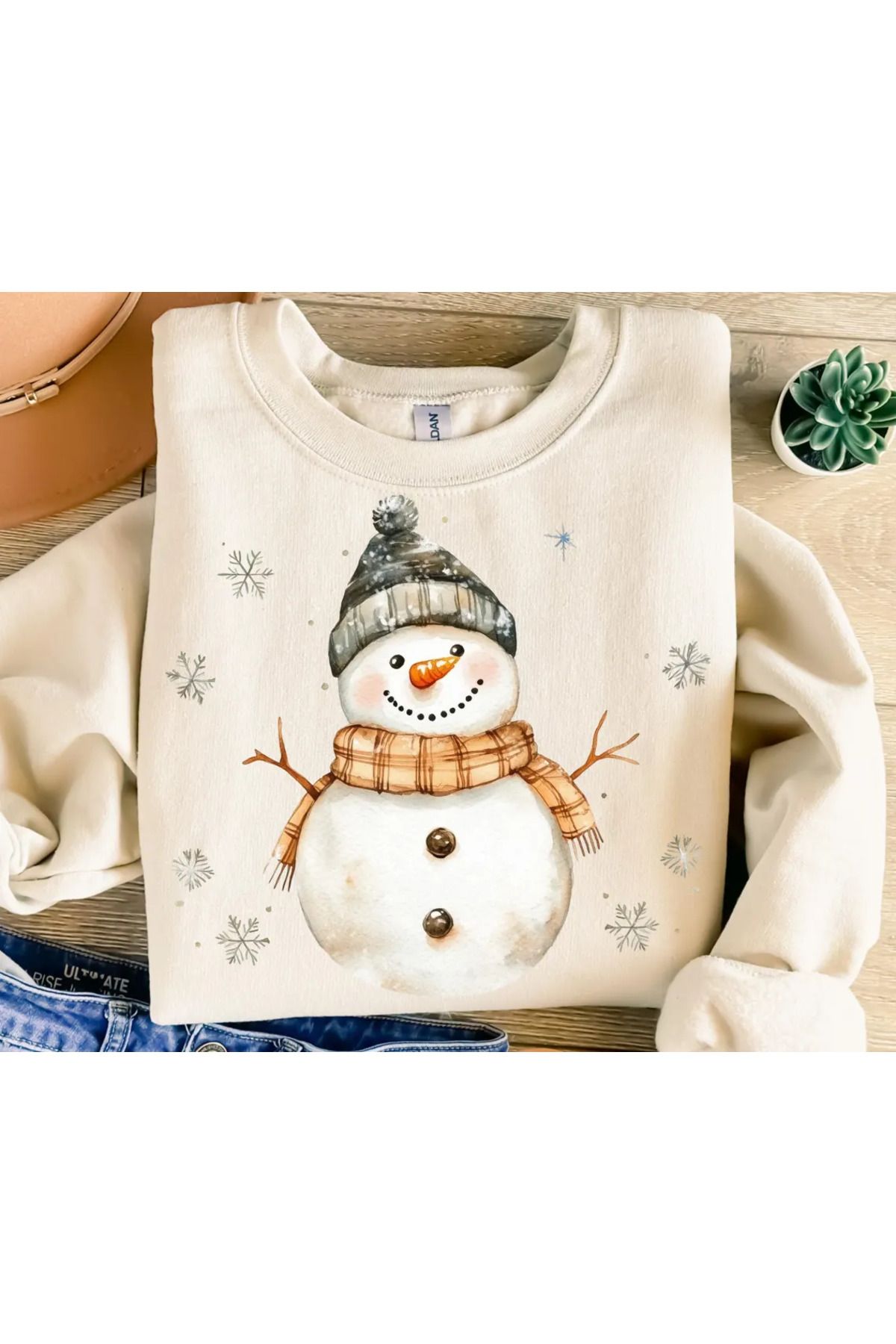 Texclusive Snowman Yılbaşı Sweatshirt Chritma...