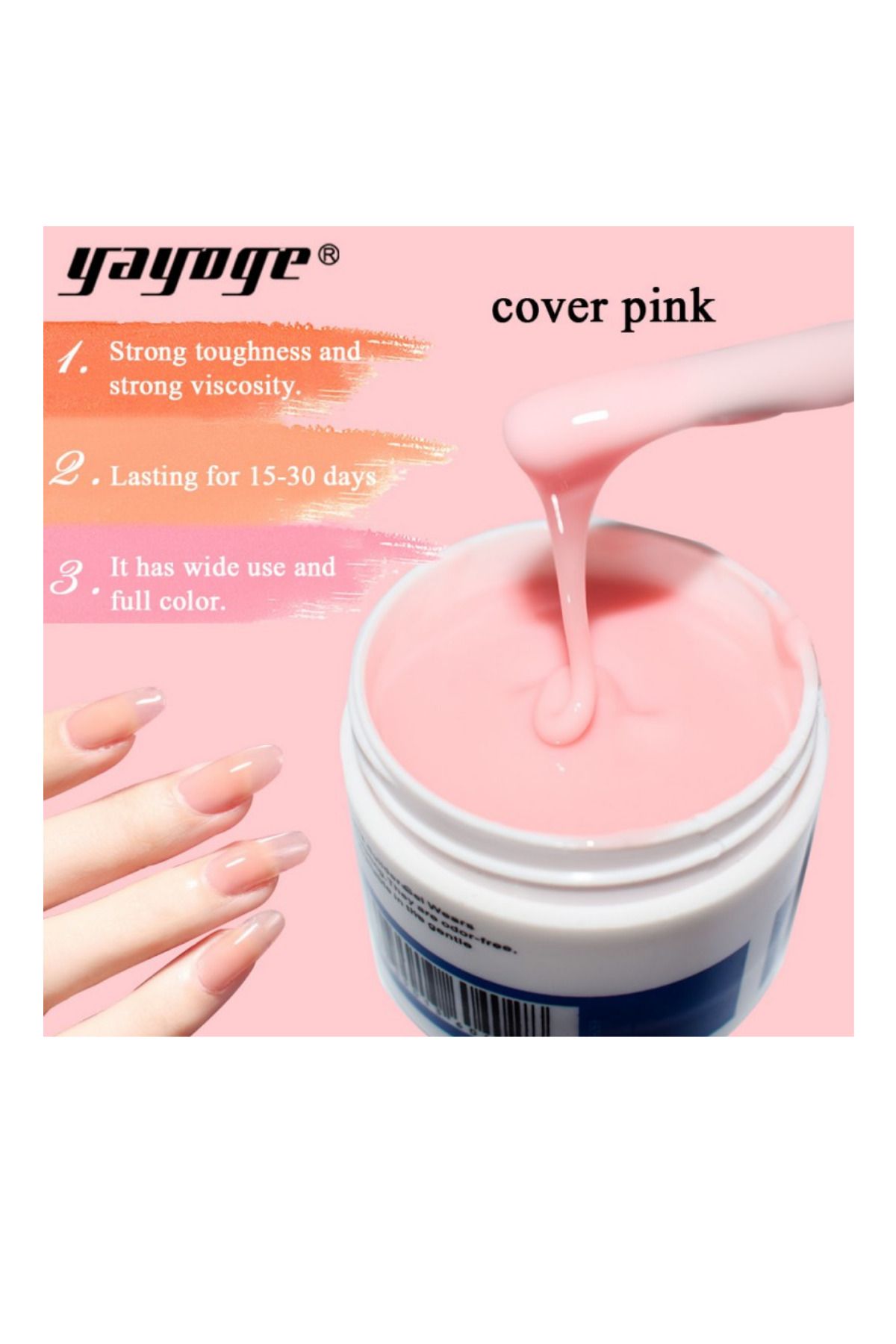 YAYOGE 56 Gr Builder Gel UvJel -cover Pink