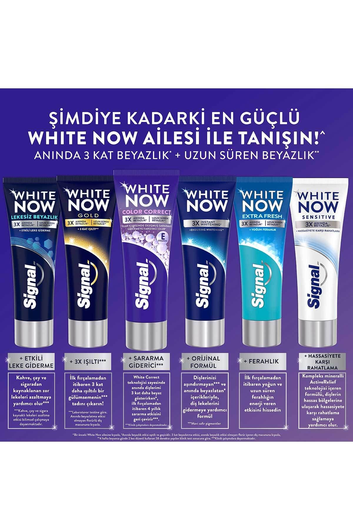 White Now Color Correct Diş Macunu 75 ml x4