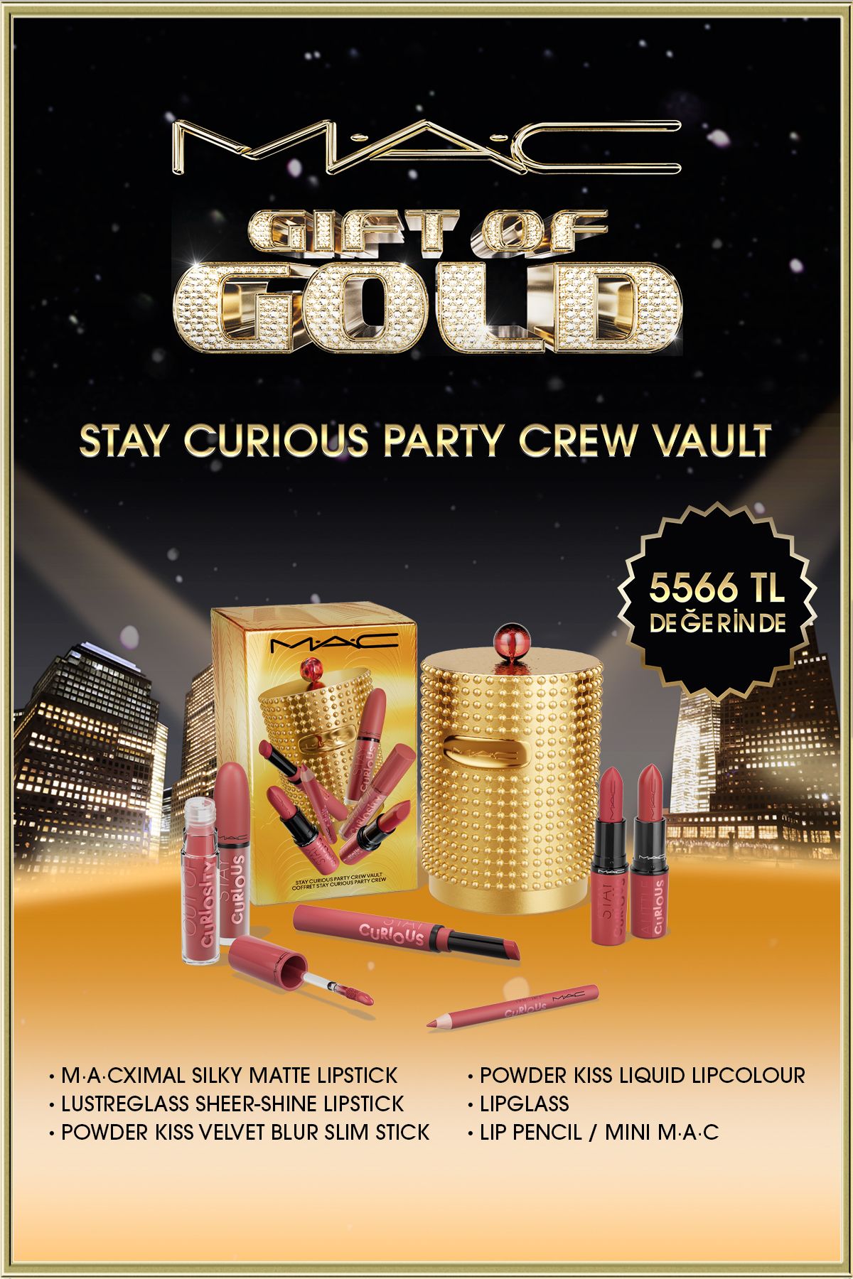 Mac İkonik Stay Curious PartyDudak Seti