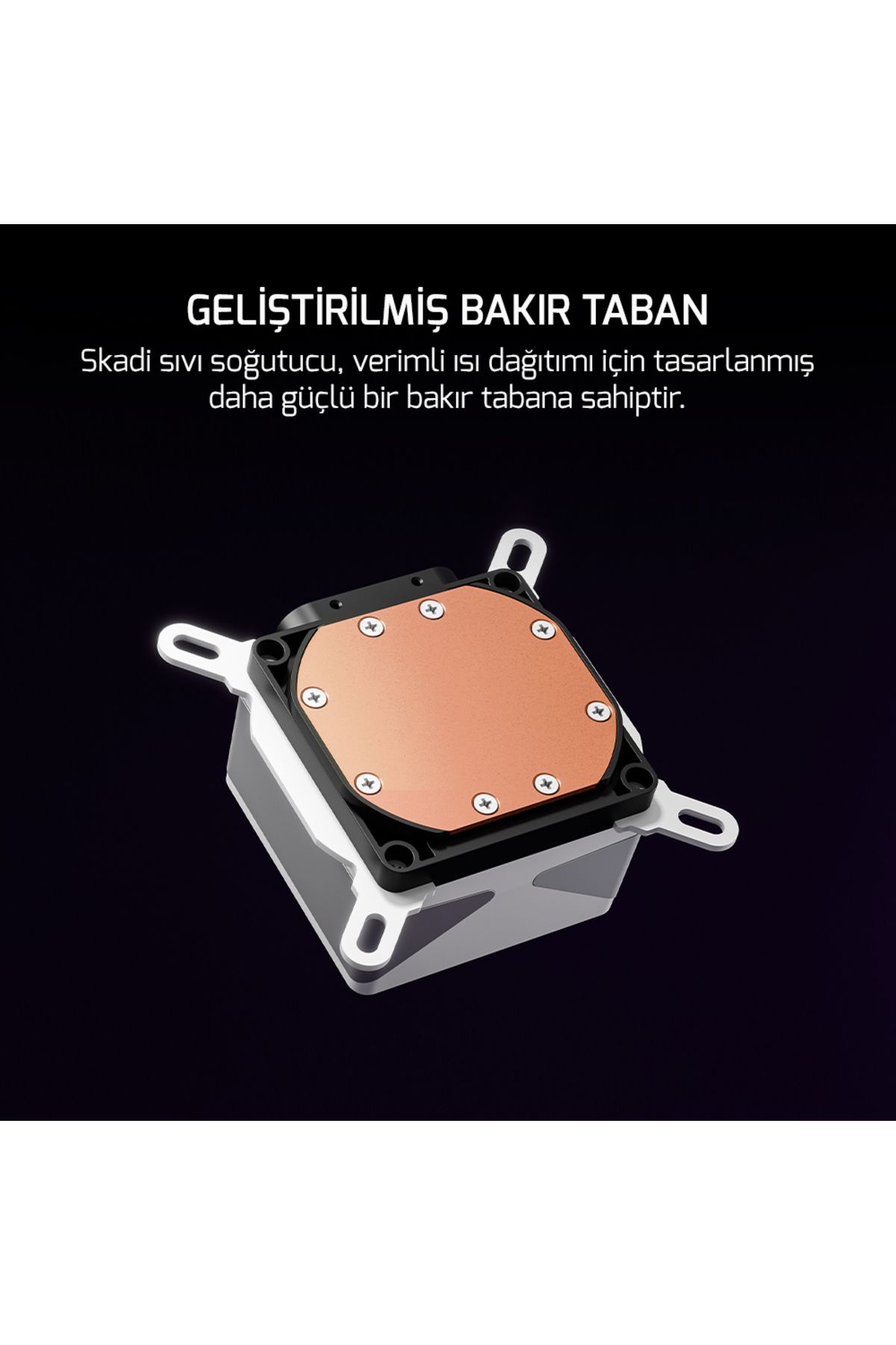 Skadi Square 360 ARGB Beyaz (RGB Borulu) 360mm Cpu Sıvı Soğutma