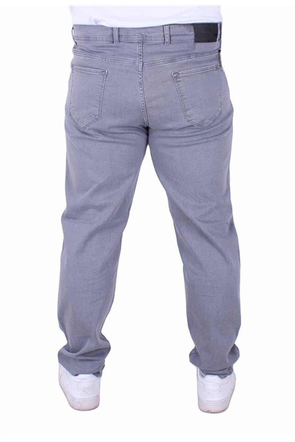 شلوار جین سایز بزرگ پاور لایکرا مادرید 11900 خاکستری