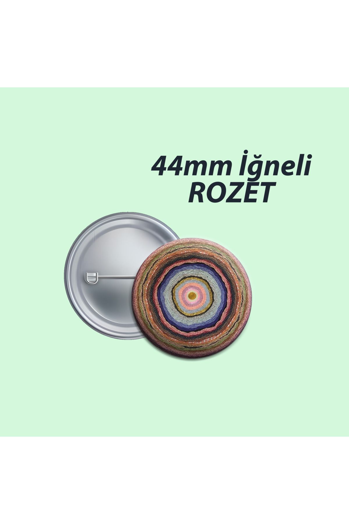 Nemika Bohem Örgü 44mm İğneliButon Rozet - Ok...