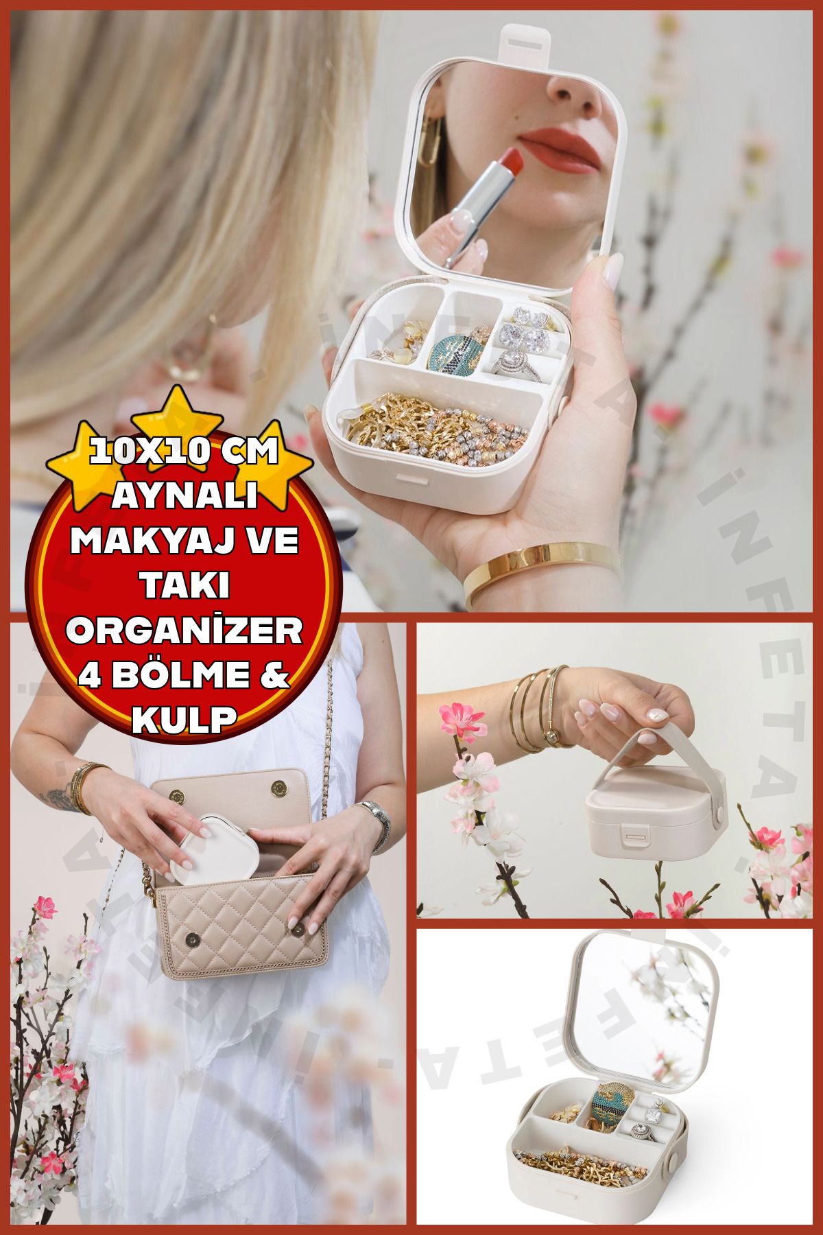 İnfeta Mini Mücevher AynalıTakı Kutusu - Koly...