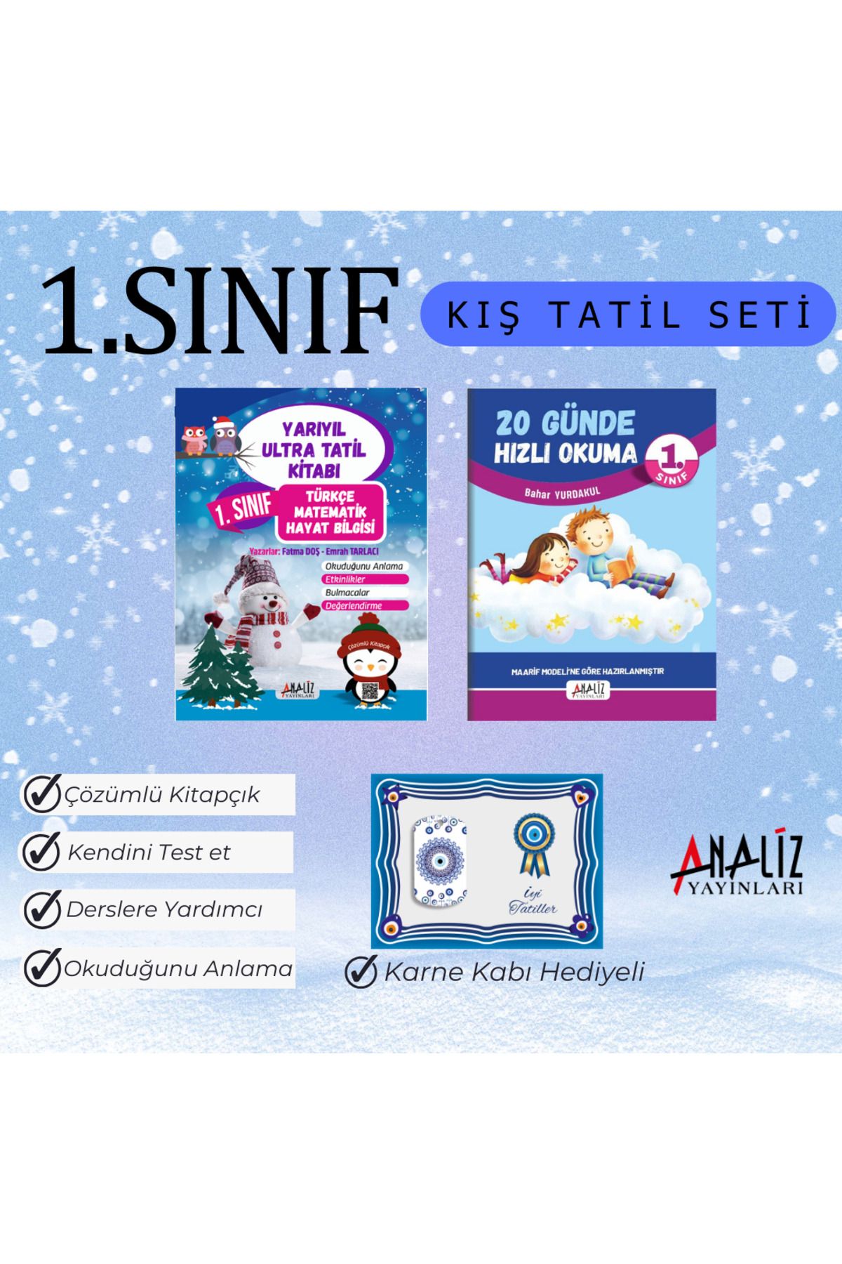 Analiz Yayınları 1.SINIF2.KIŞ TATİL SETİ (YAR...