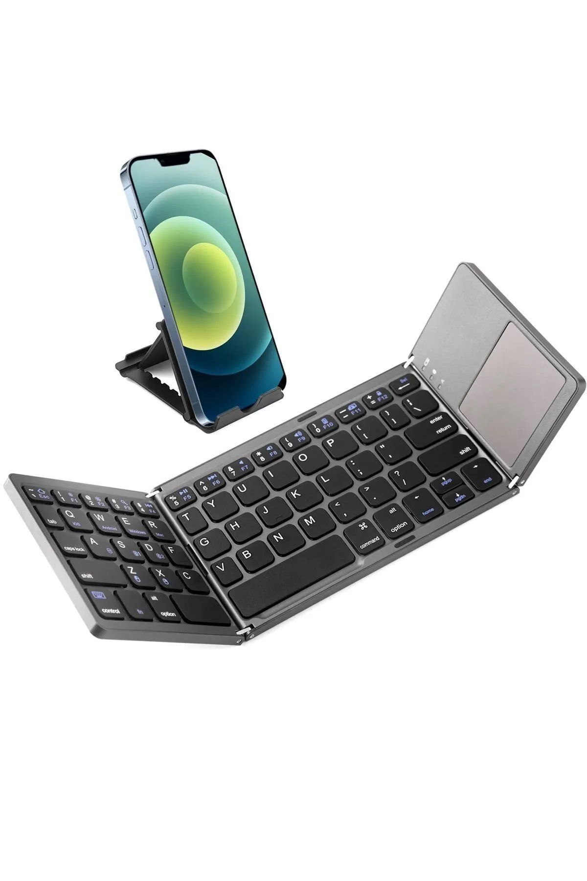 Bluetooth  Klavye Katlanabilir Telefon Tablet Pc Uyumlu Touch Pad