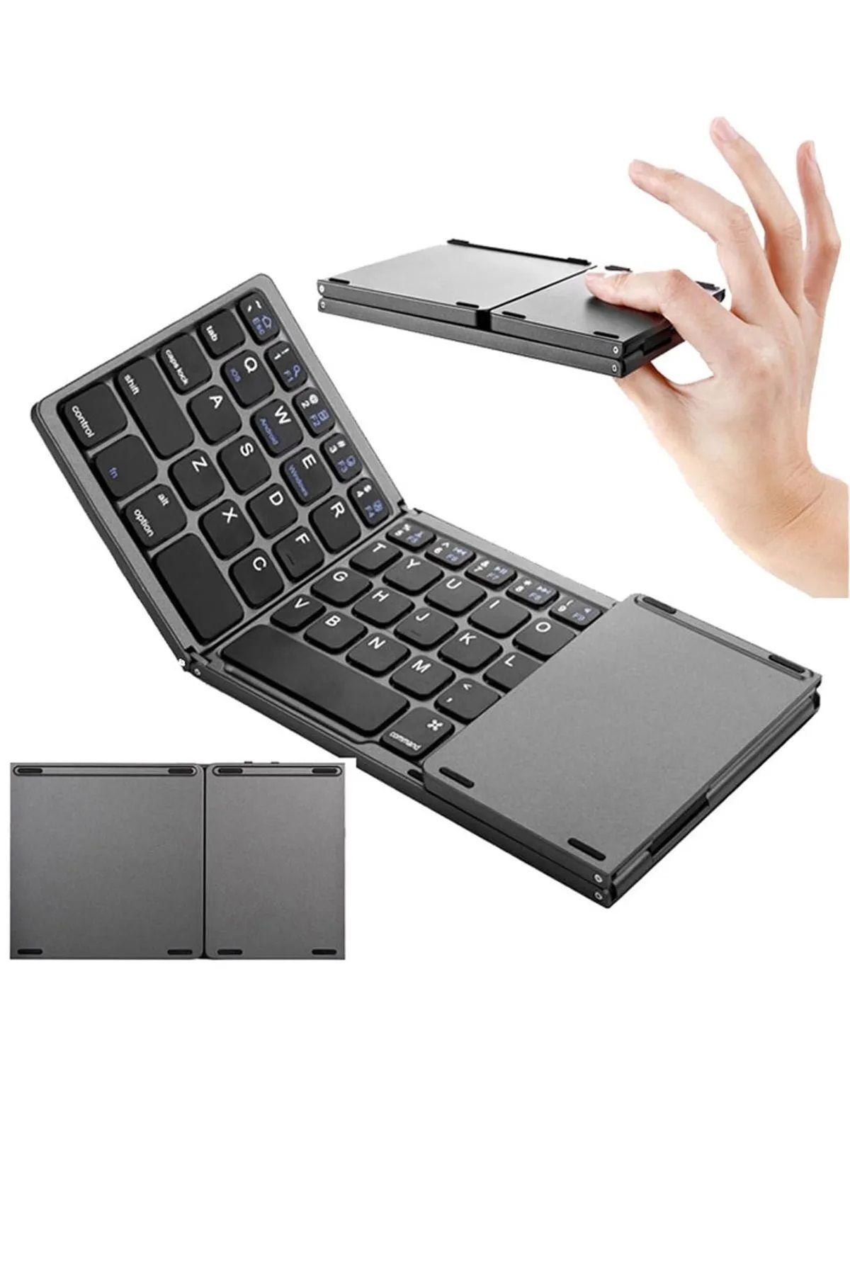 Bluetooth  Klavye Katlanabilir Telefon Tablet Pc Uyumlu Touch Pad