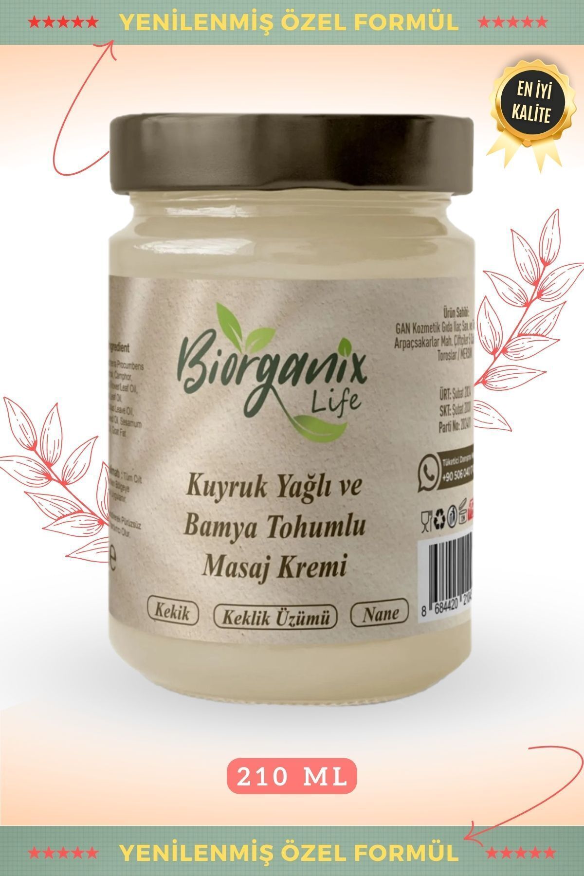 Kuyruk Yağlı Ve Bamya Tohumu Yağlı Krem 210 ml