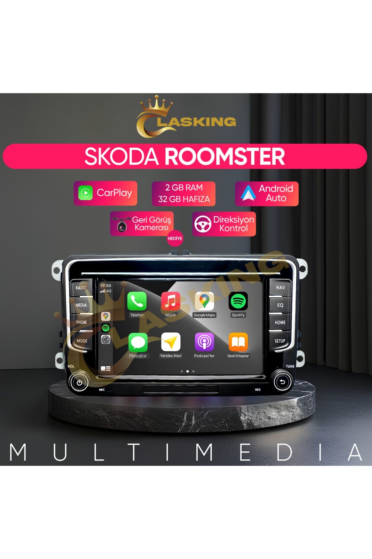 ClasKing SKODA ROOMSTER 7INCH 2GB RAM 32GB HA...