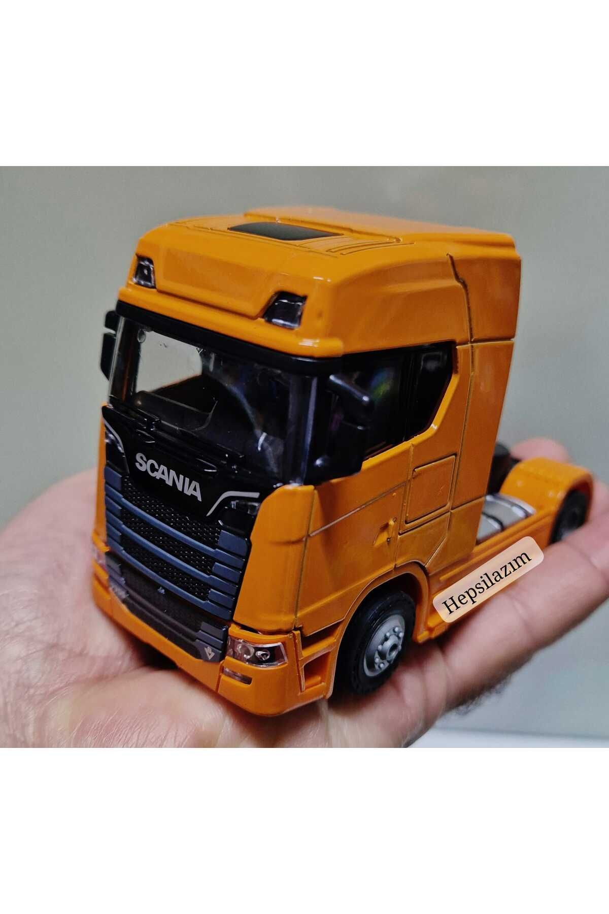 Scania Kafa Oyuncak Tır V8 R730 Taşıyıcı Scania Kupa S-770 Model Diecast 12 Cm Maket Koleksiyon