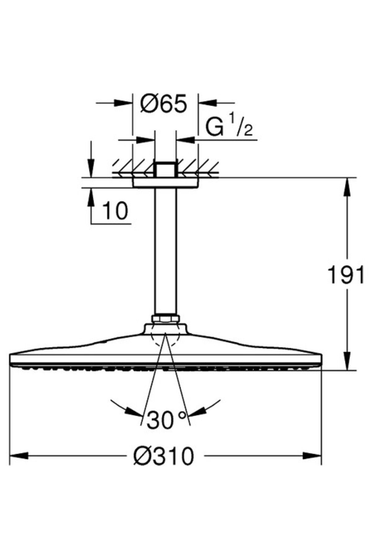 Rainshower 310 Tepe Duşu Seti 142 Mm 26559000