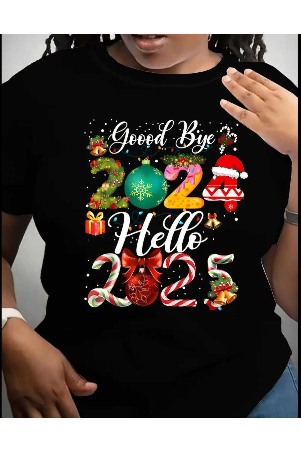 Yılbaşı Noel Yeni Yıl Christmas Konsept Baskılı Oversize Salaş Boyfriend T-shirt Unisex