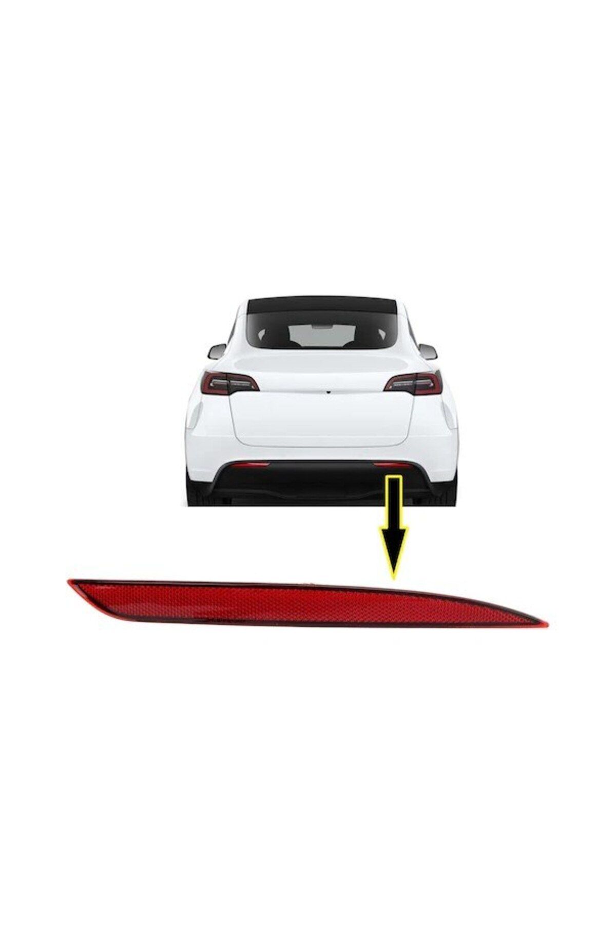 Fabrikasyon Tesla Model YArka Tampon Reflektö...