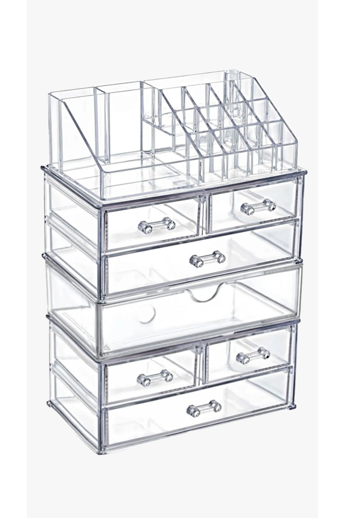 Çoklu Kombinlenebilir Modüller Makyaj Takı Düzenleyici Çekmeceli Bölmeli Organizer Set