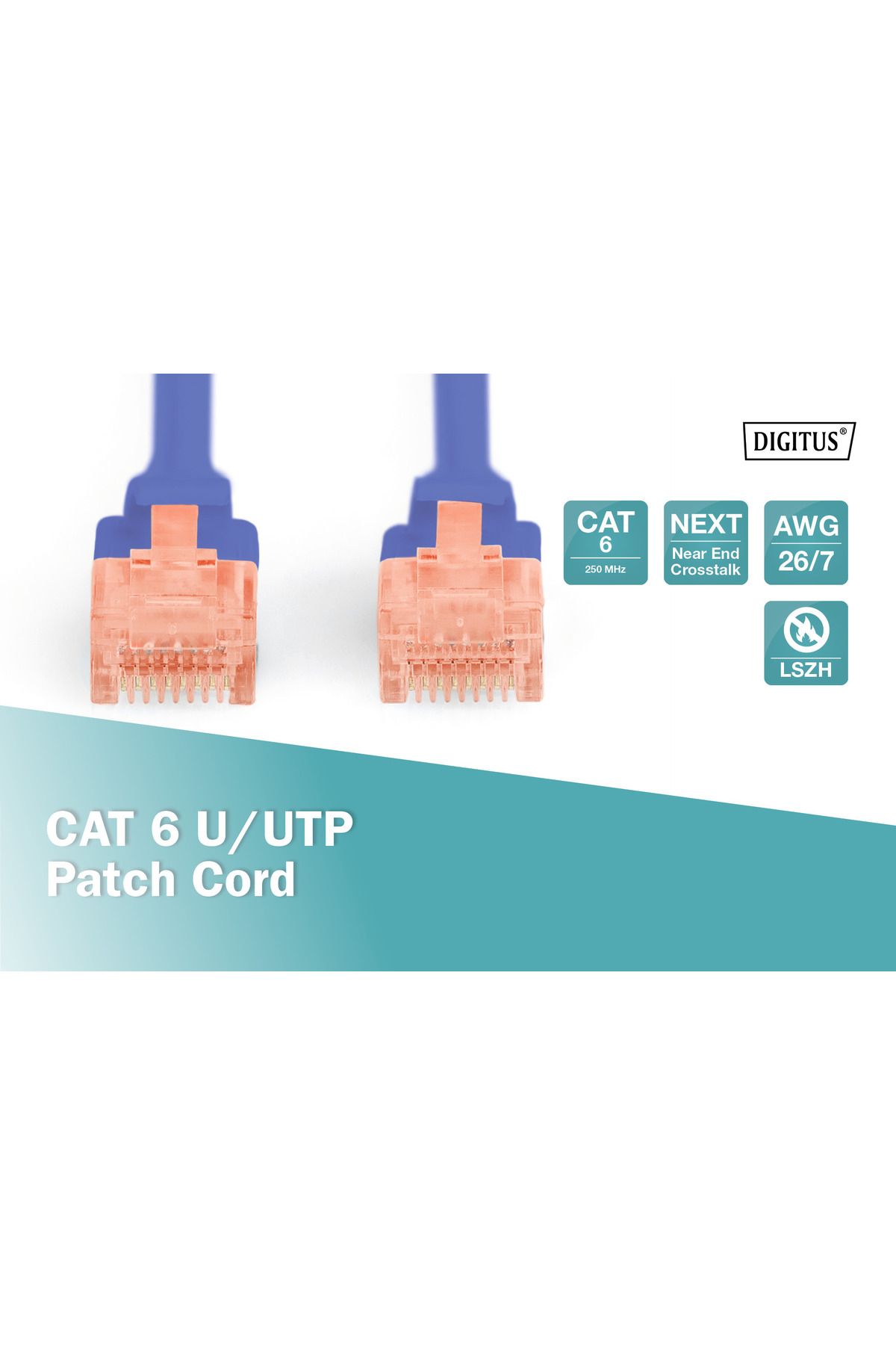 DK-1617-020/B (MAVİ)  2 m. CAT 6 U/UTP DATA KABLOSU – LSZH