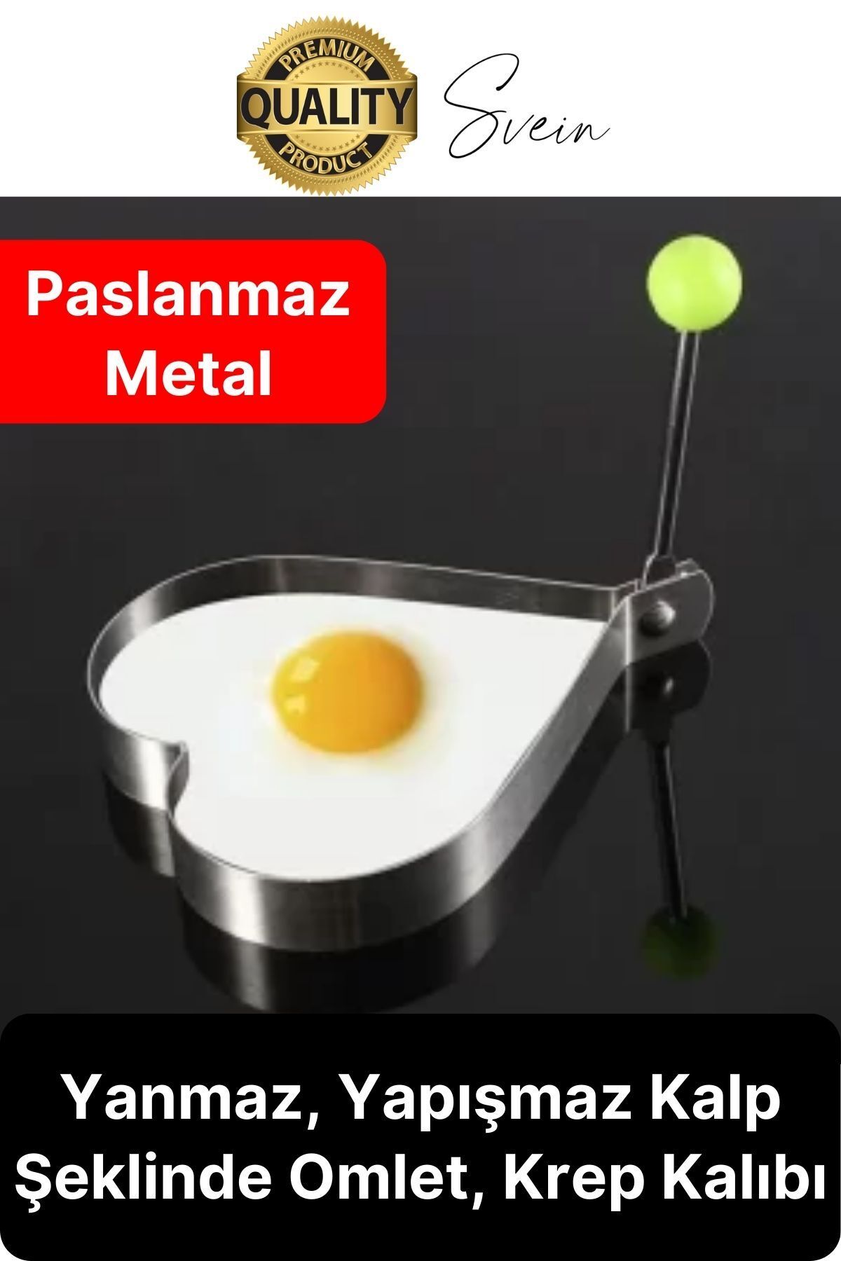 Svein Paslanmaz Metal KalpŞeklinde Omlet Krep...