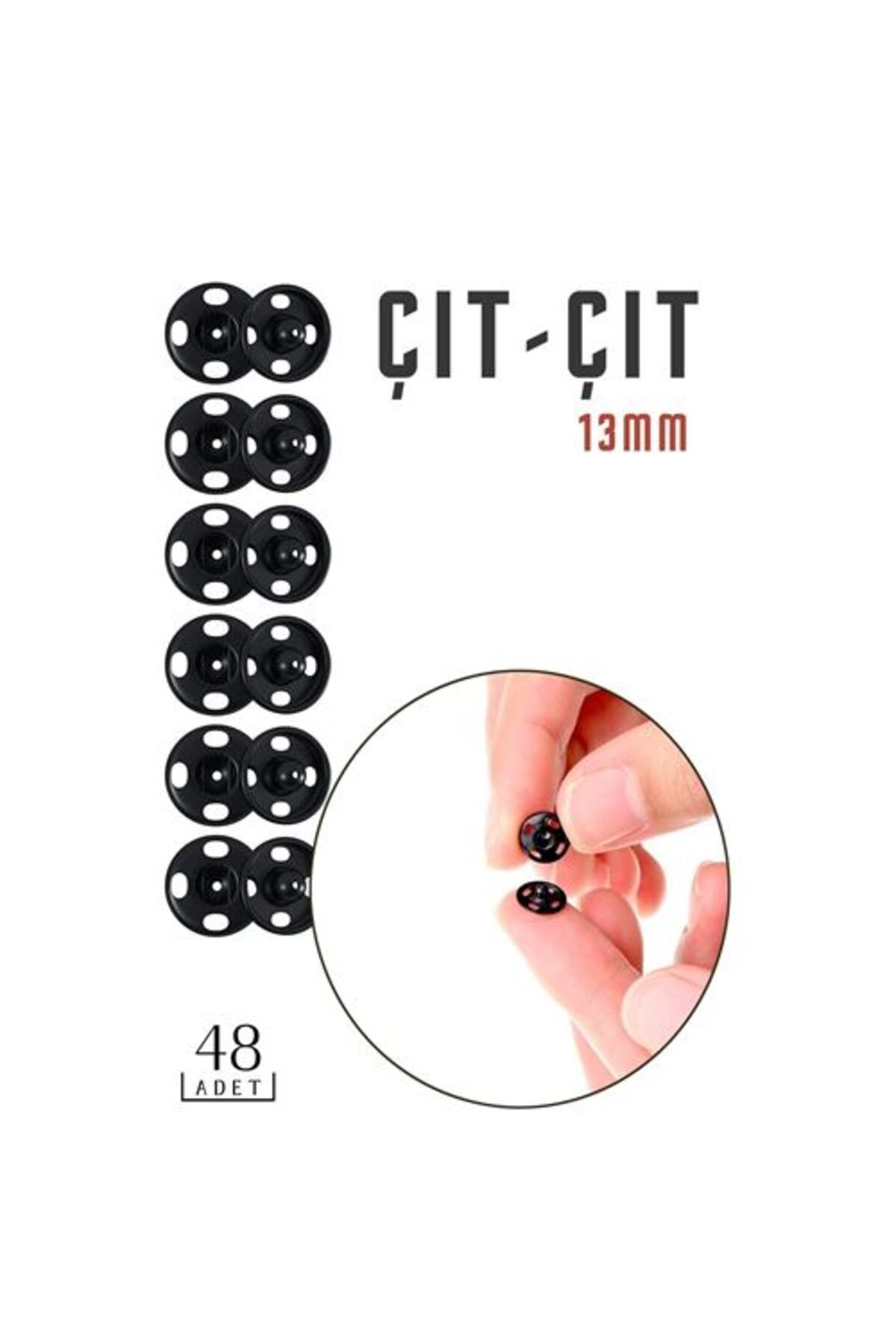 NZM TİCARET Çıtçıt 13 Mm 48Adet No:3