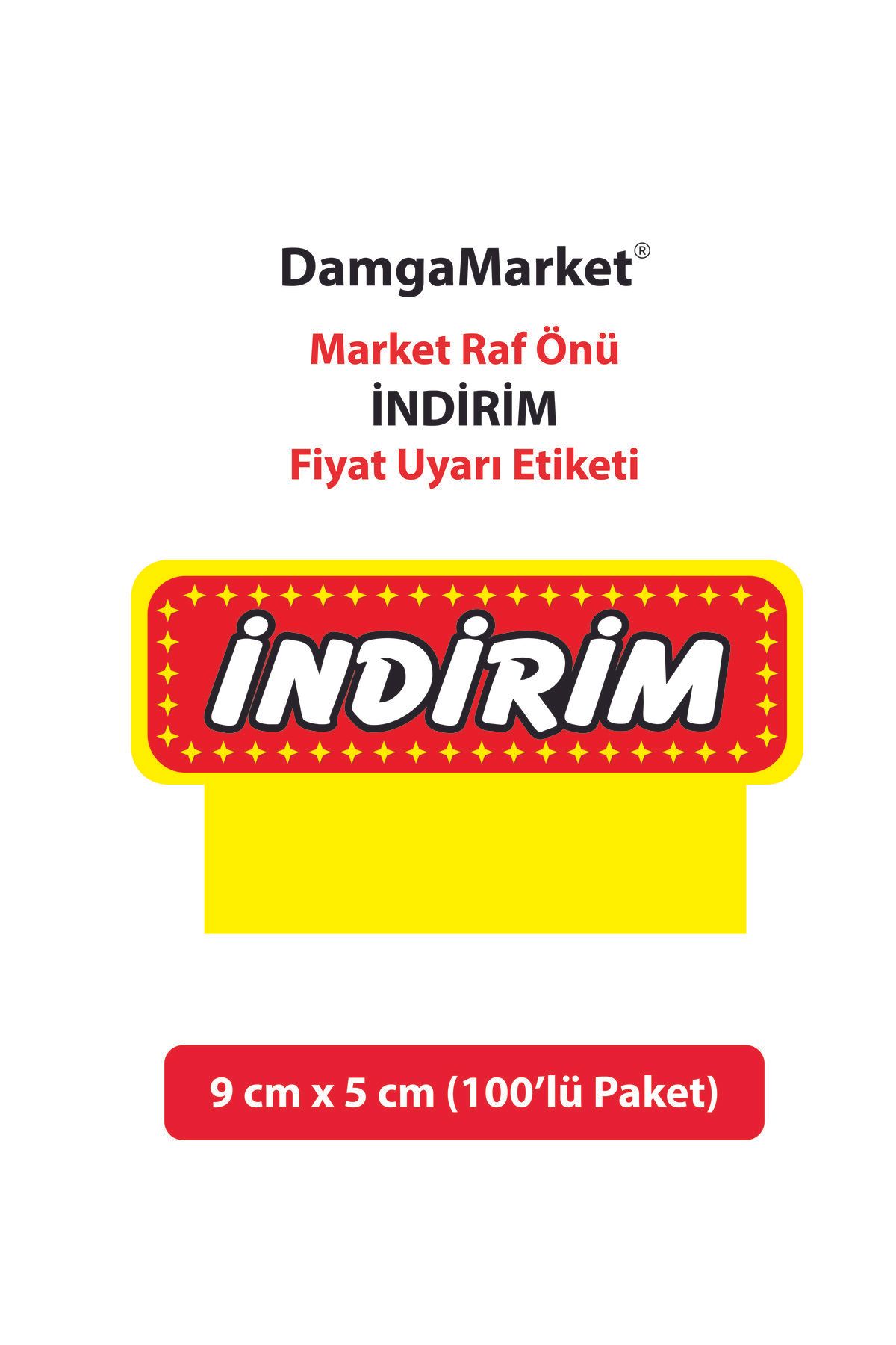 DamgaMarket Market Raf ÖnüİNDİRİM Etiketi, Fi...