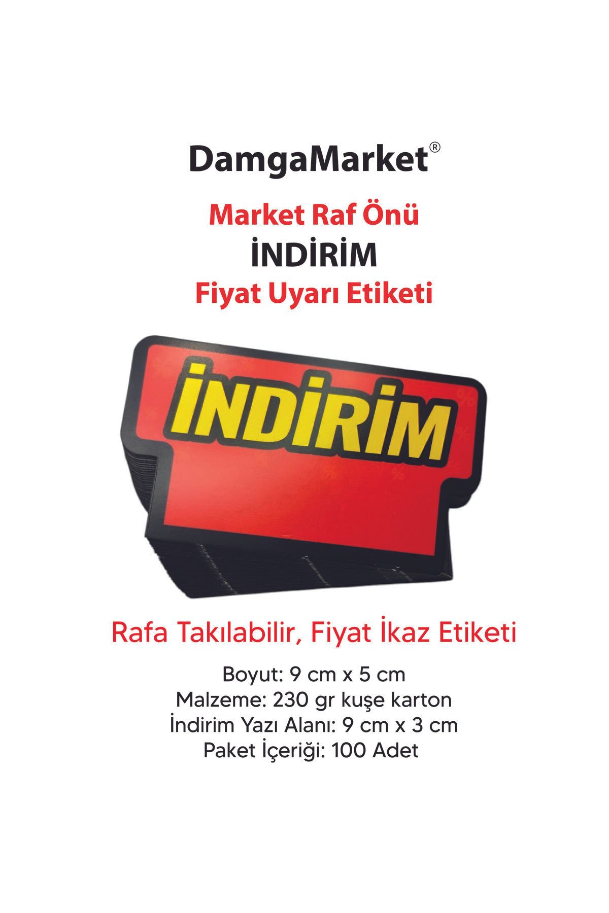 DamgaMarket Market Raf ÖnüİNDİRİM Karton Fiya...