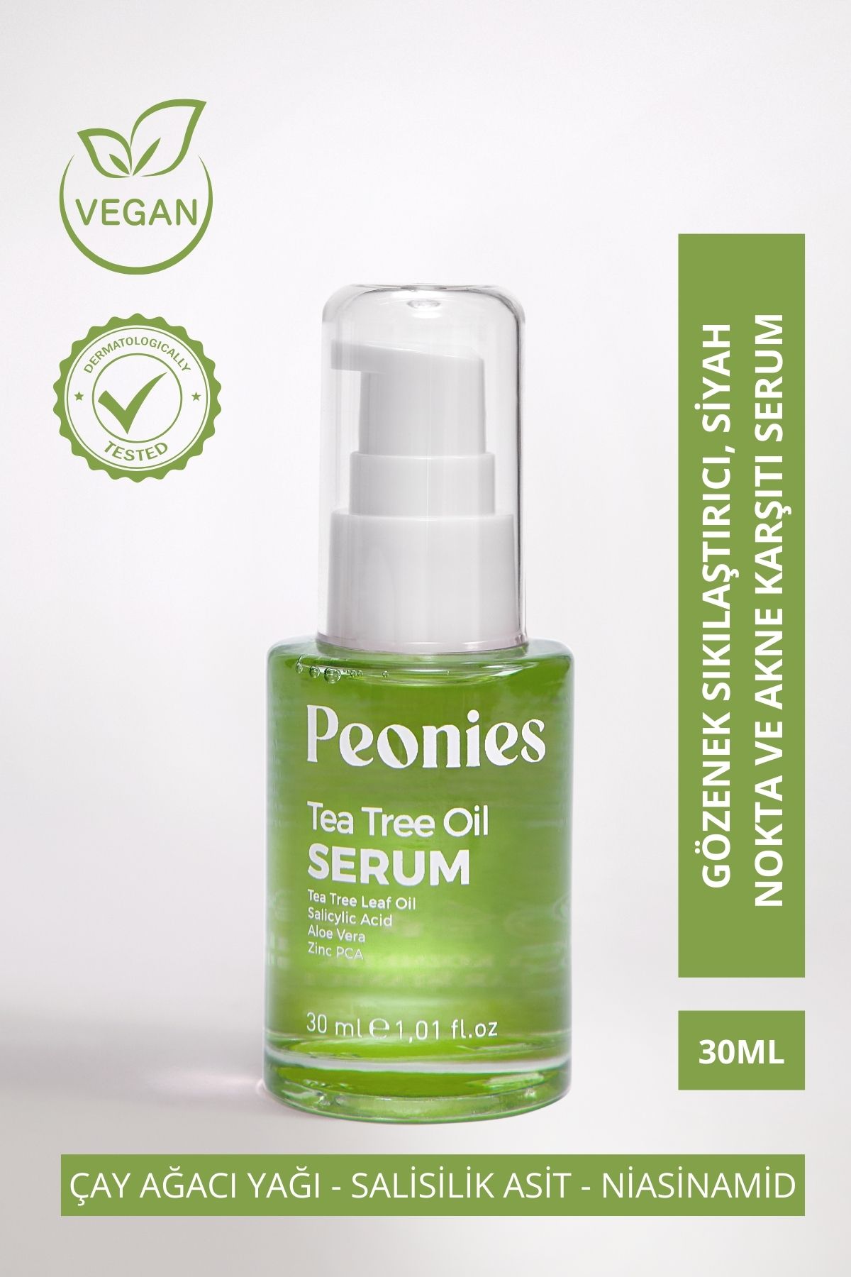 peonies Tea Tree Oil Serum |Çay Ağacı Yağı, N...