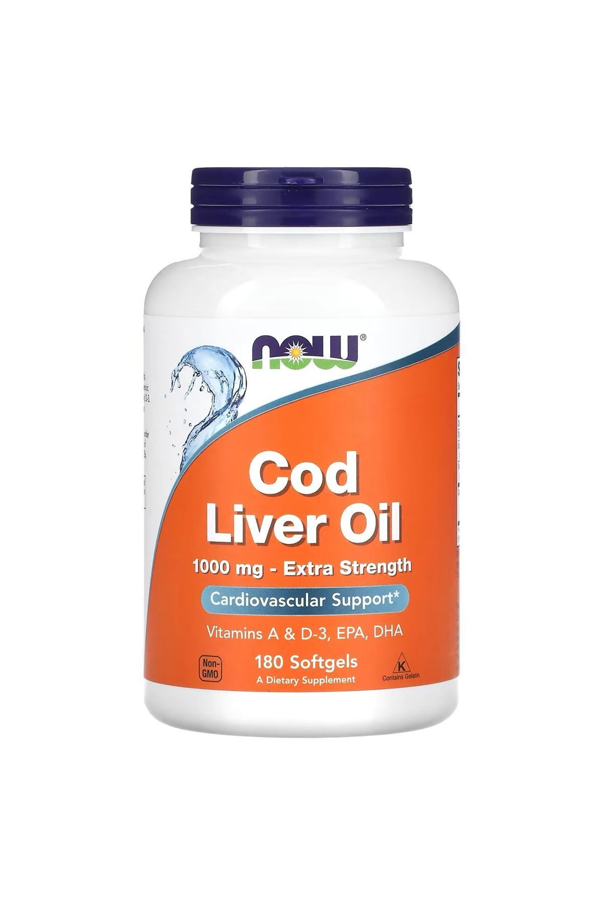 Now Foods Cod Liver Oil 1000mg 180 Capsules -...